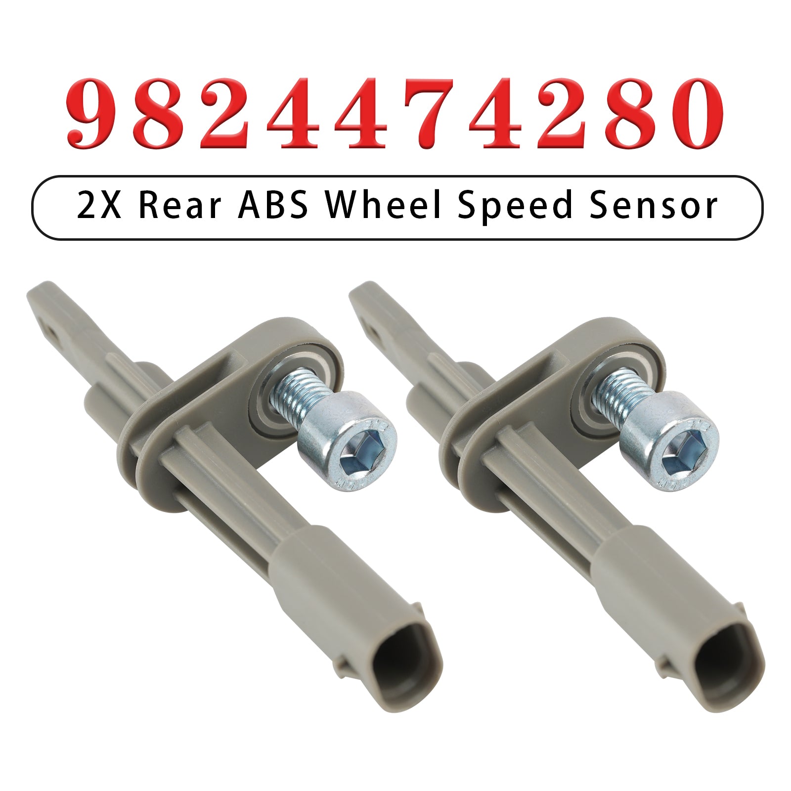 2X Rear Right&Left ABS Wheel Speed Sensor for Citroen 9824474280