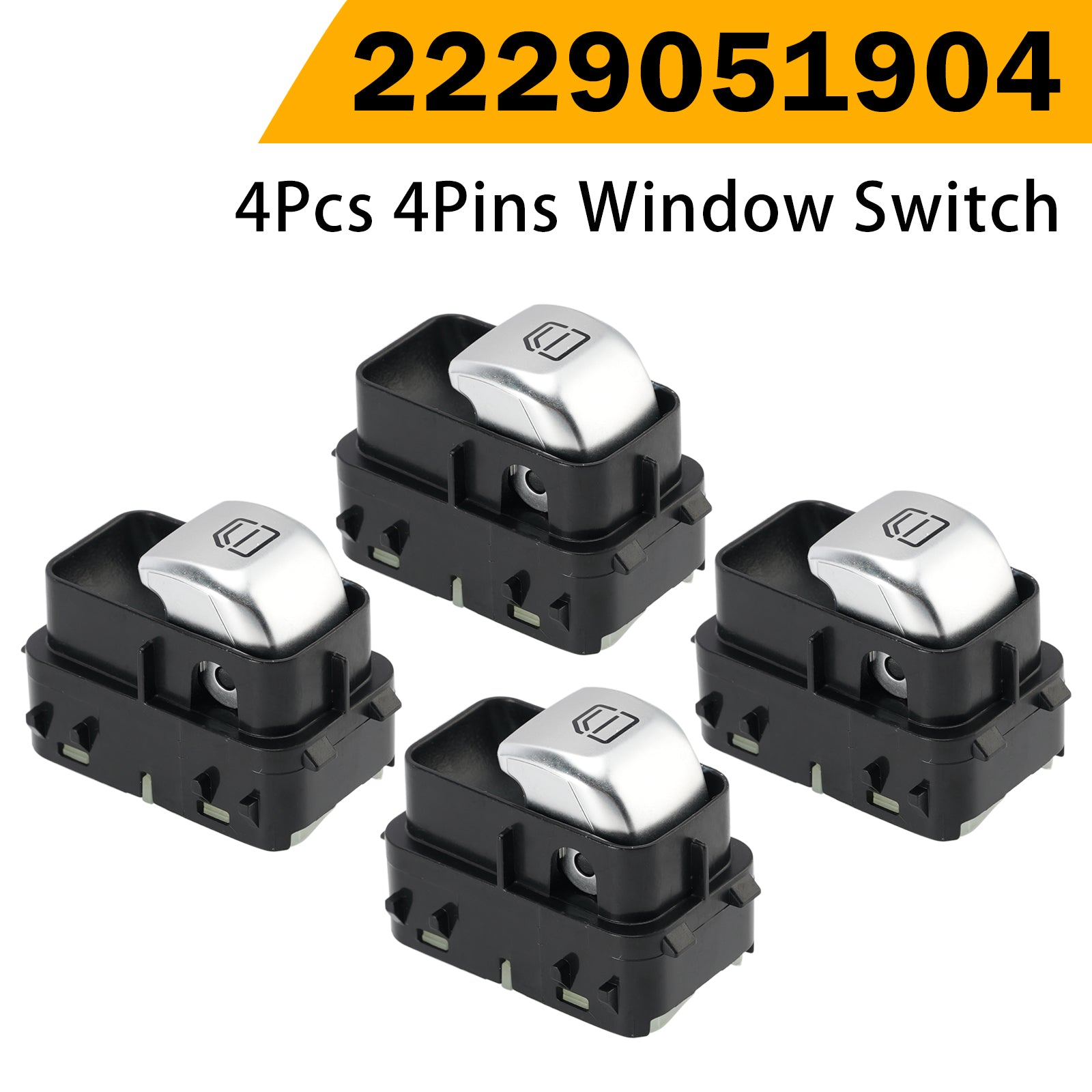 4Pcs 4Pins Window Switch 2229051904 for Mercedes-Benz W213 W222 E300 S500 S600