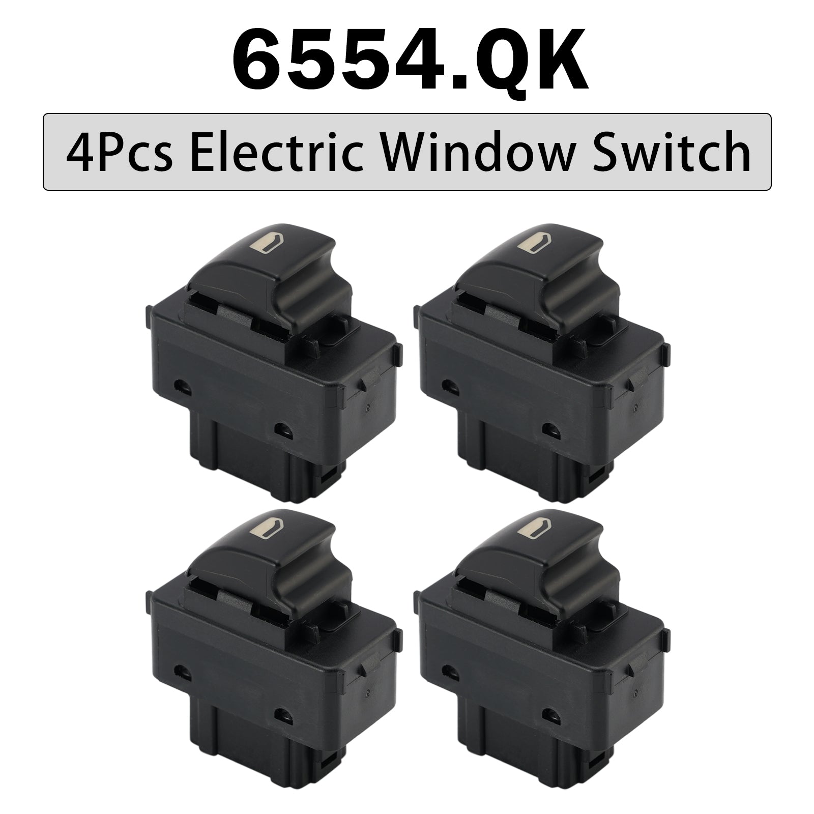 4Pcs Electric Window Switch 6554.QK for Citroen Berlingo 2008-2018 MPV