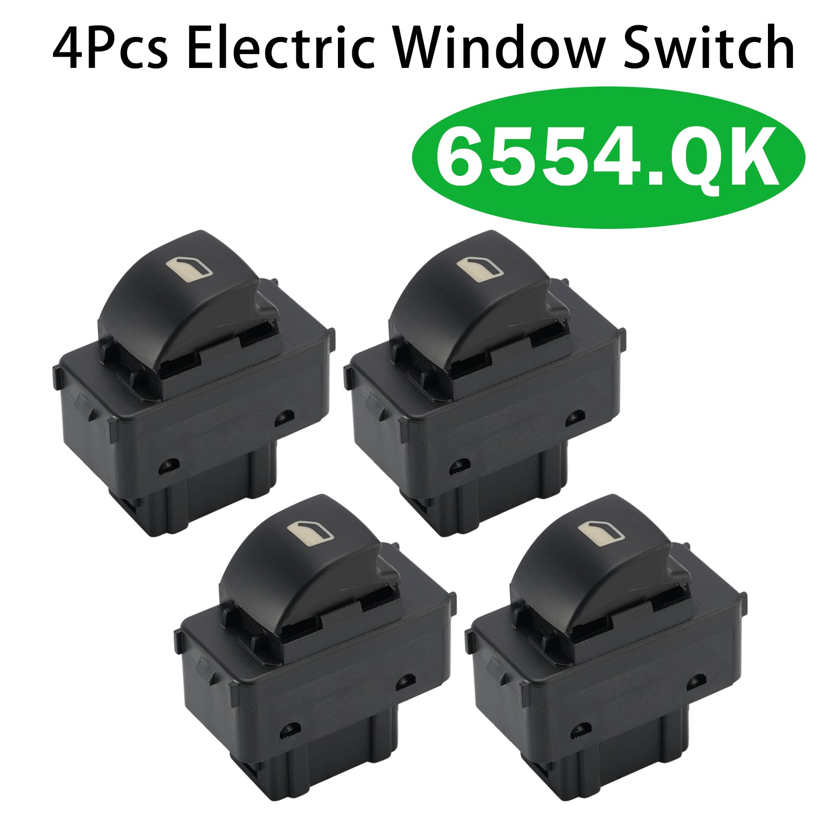 4Pcs Electric Window Switch 6554.QK for Citroen Berlingo 2008-2018 MPV