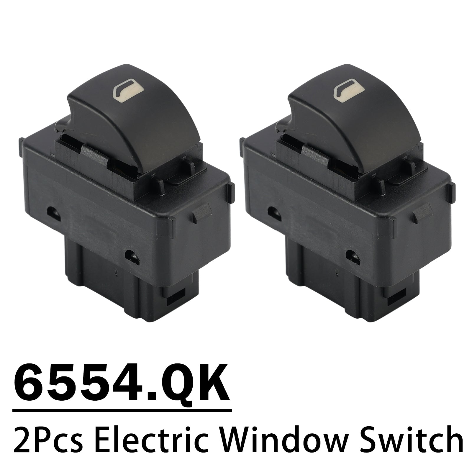 2Pcs Electric Window Switch 6554.QK for Citroen Berlingo 2008-2018 MPV