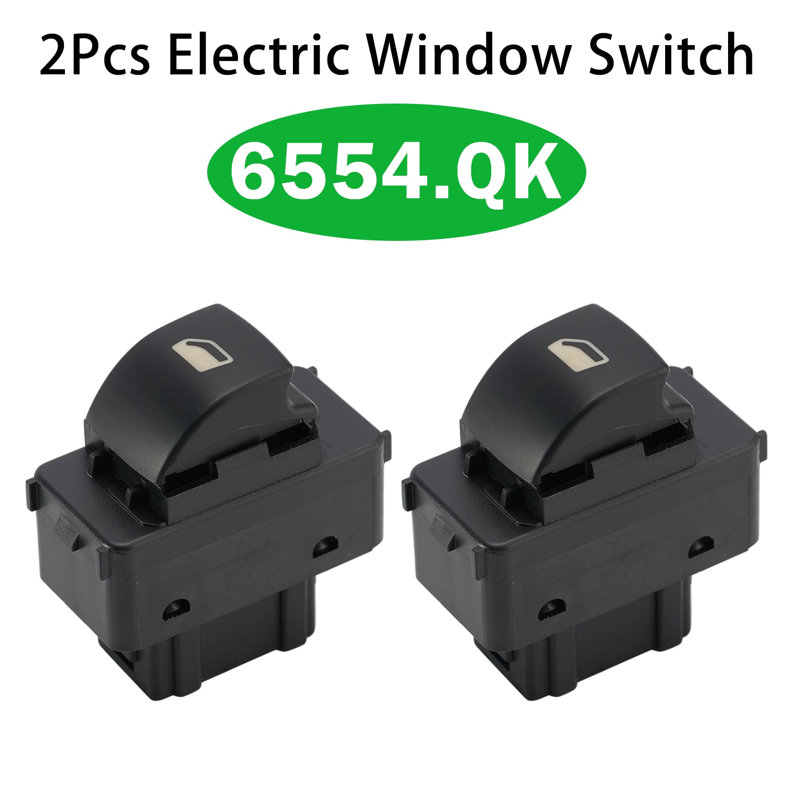 2Pcs Electric Window Switch 6554.QK for Citroen Berlingo 2008-2018 MPV
