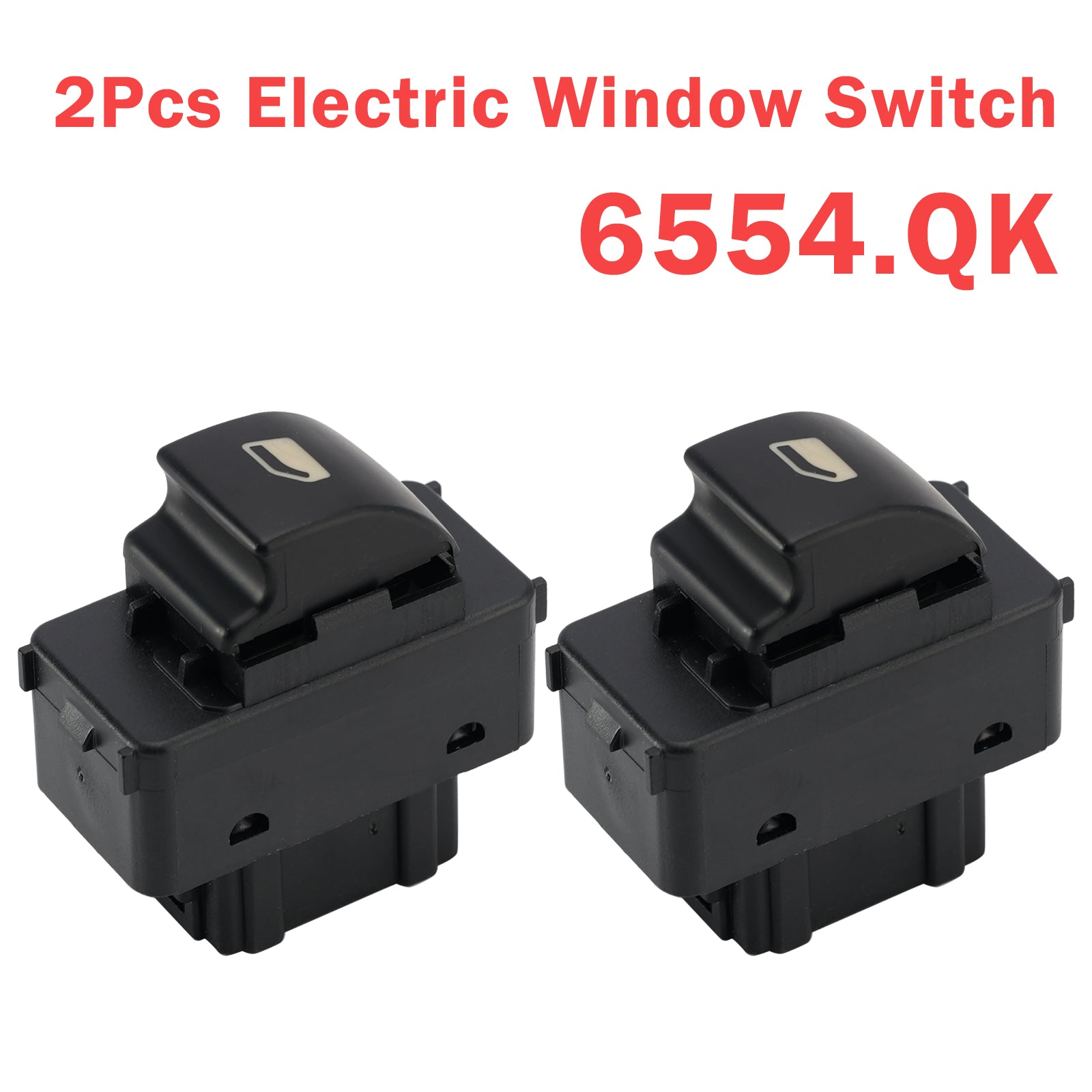 2Pcs Electric Window Switch 6554.QK for Citroen Berlingo 2008-2018 MPV