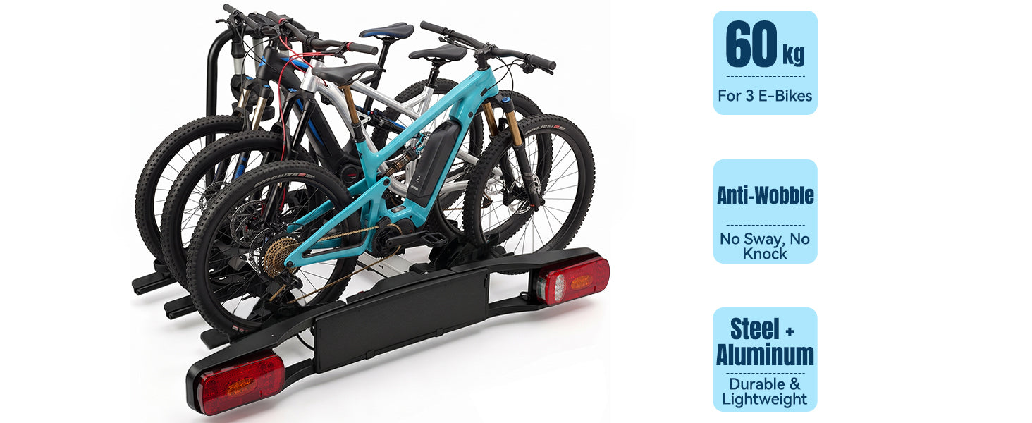 Bike Rack for 3 E-Bikes