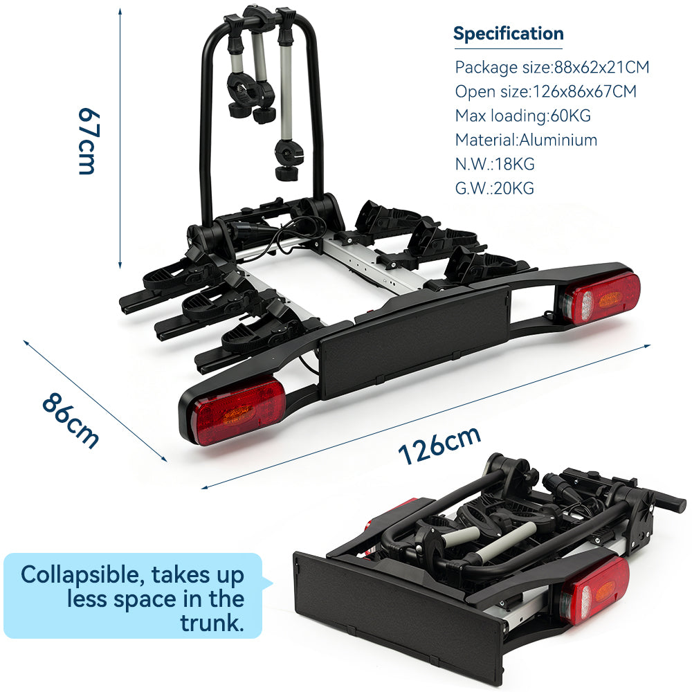 Bike Rack for 3 E-Bikes