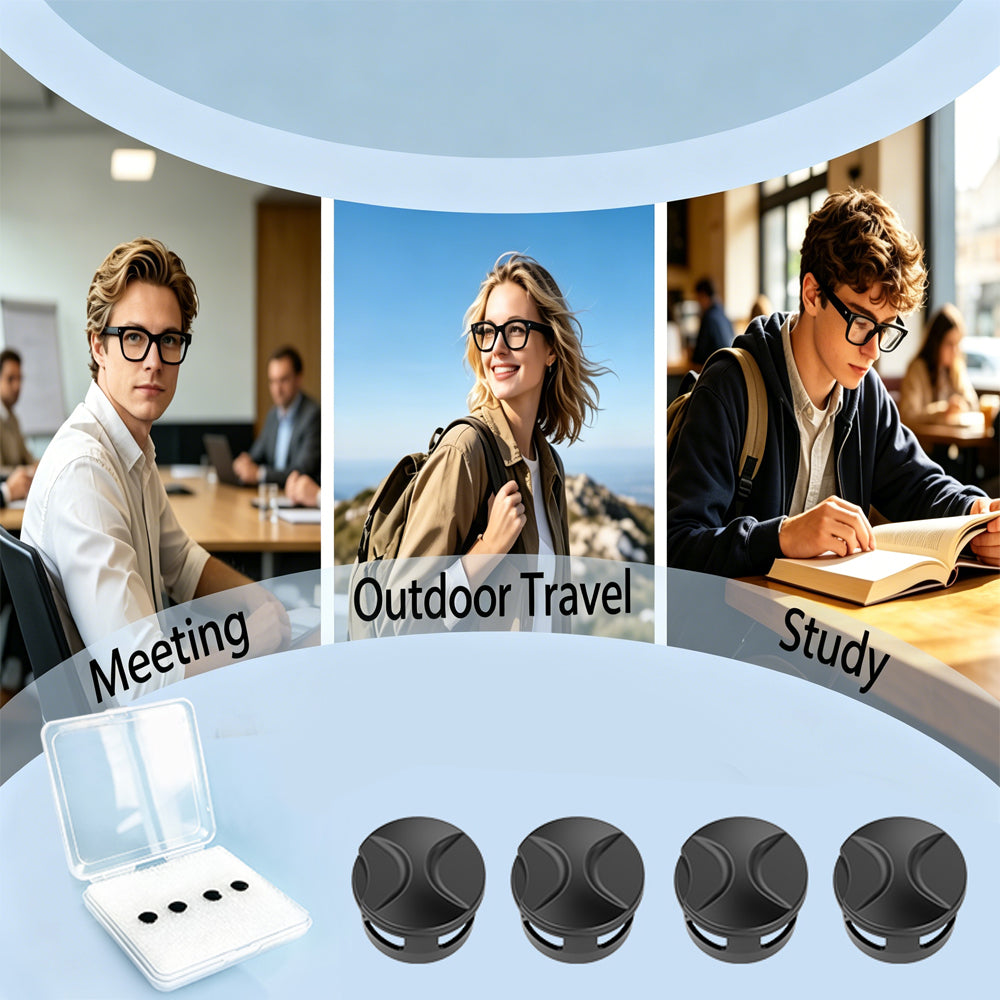 4 PC LED Light Blocking Covers for Ray-Ban Meta All Series Smart Glasses Gen1 Gen2 Black