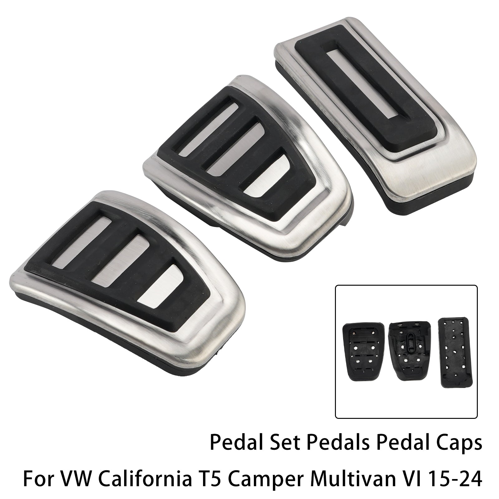 Pedal Set Pedals Pedal Caps For VW California T5 Camper Multivan VI 15-24