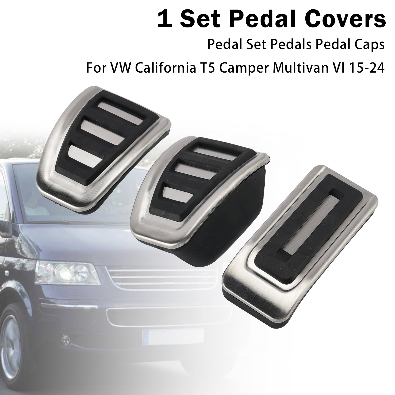 Pedal Set Pedals Pedal Caps For VW California T5 Camper Multivan VI 15-24