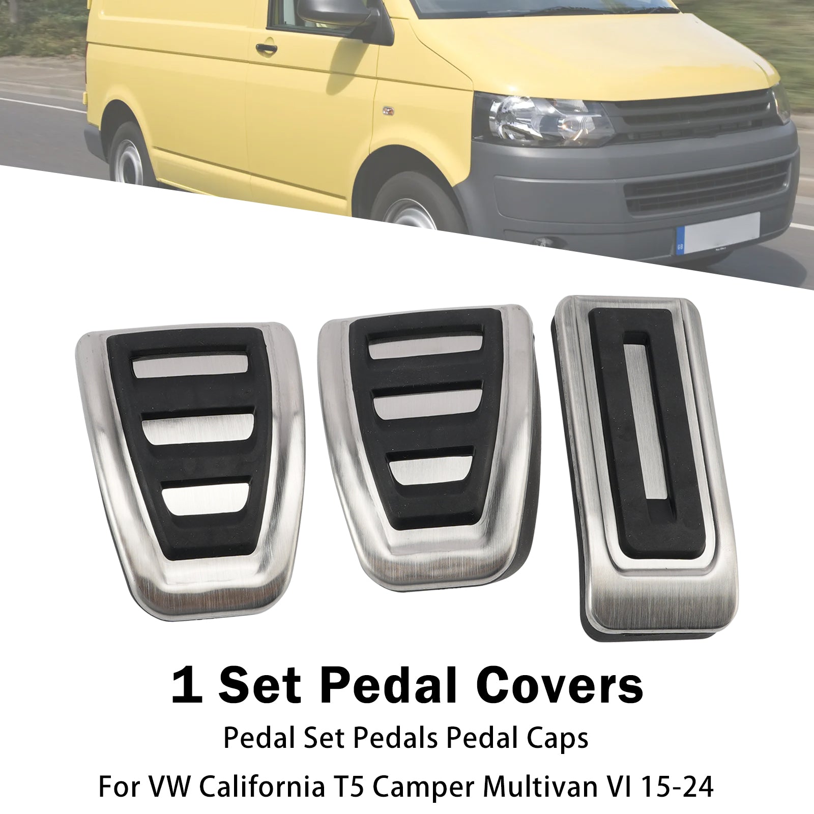 Pedal Set Pedals Pedal Caps For VW California T5 Camper Multivan VI 15-24