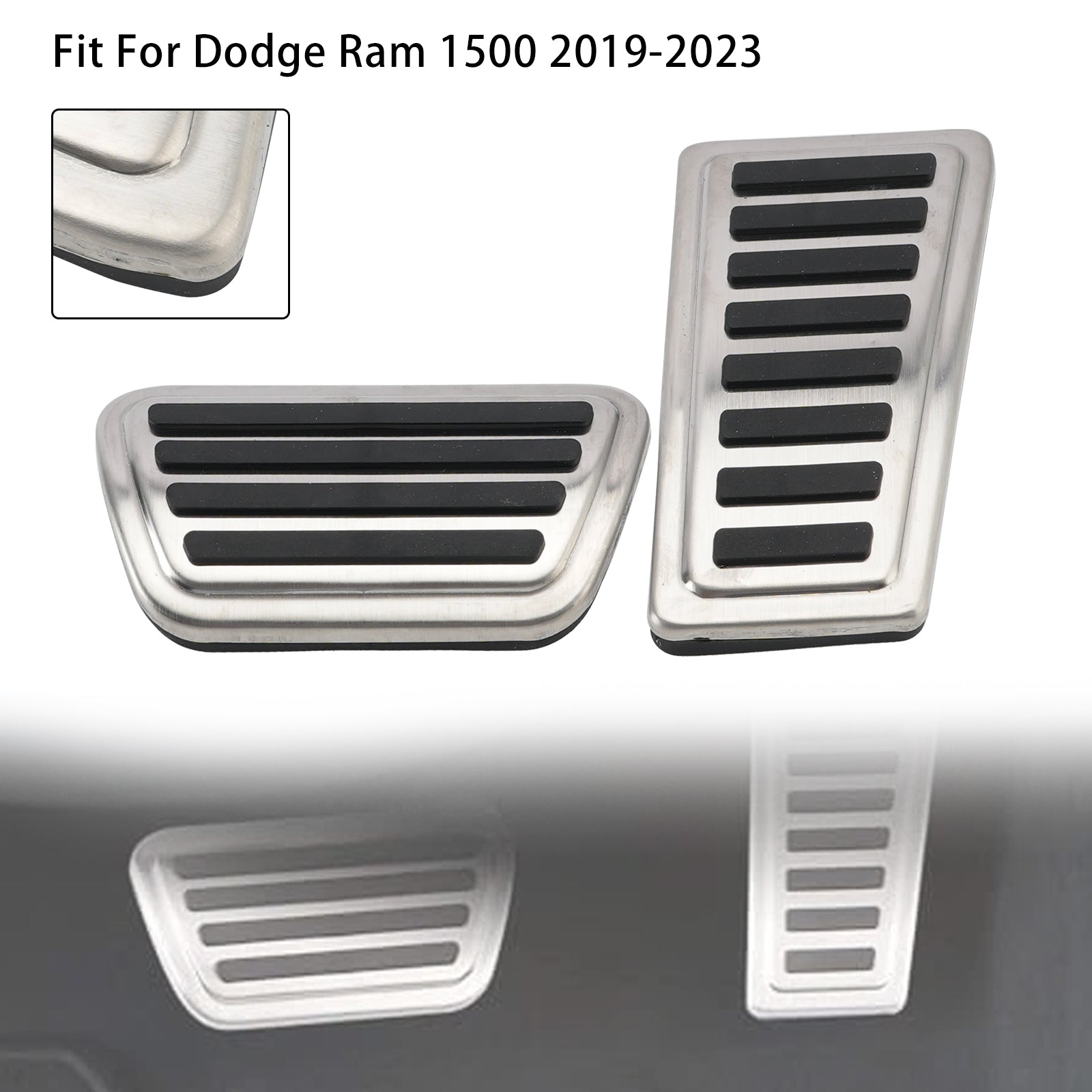 Pedal Set Pedals Pedal Caps For Dodge Ram 1500 2019-2023 Automatic