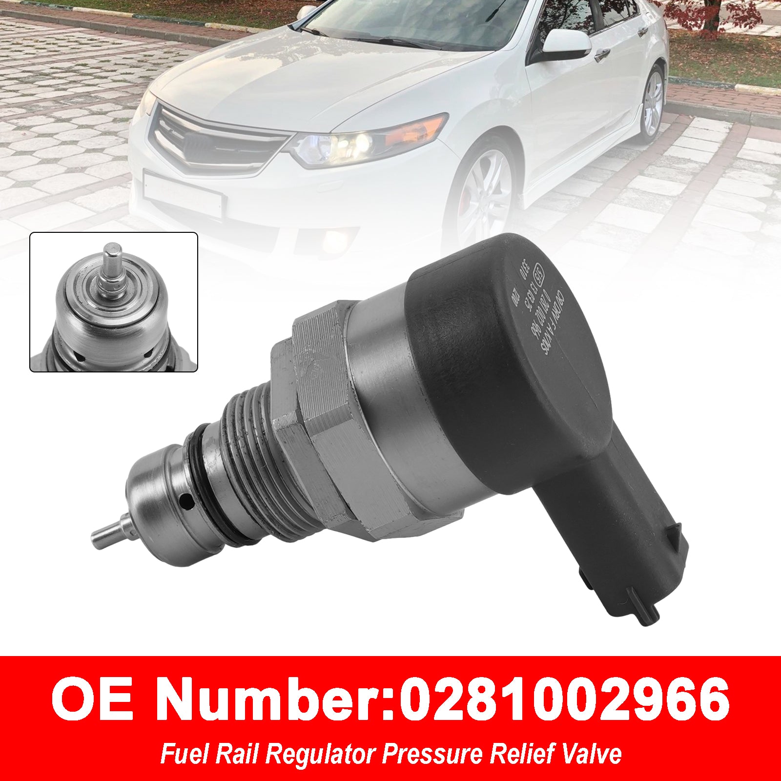 Fuel Rail Regulator Pressure Relief Valve 0281002966 For Honda 1.6 2.2 I-DTEC
