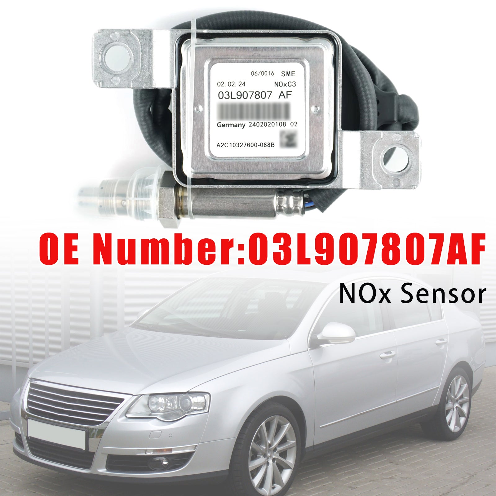 Nitrogen Oxide NOx Sensor 03L907807AF For VW Passat Sharan Audi A4 2.0TDI