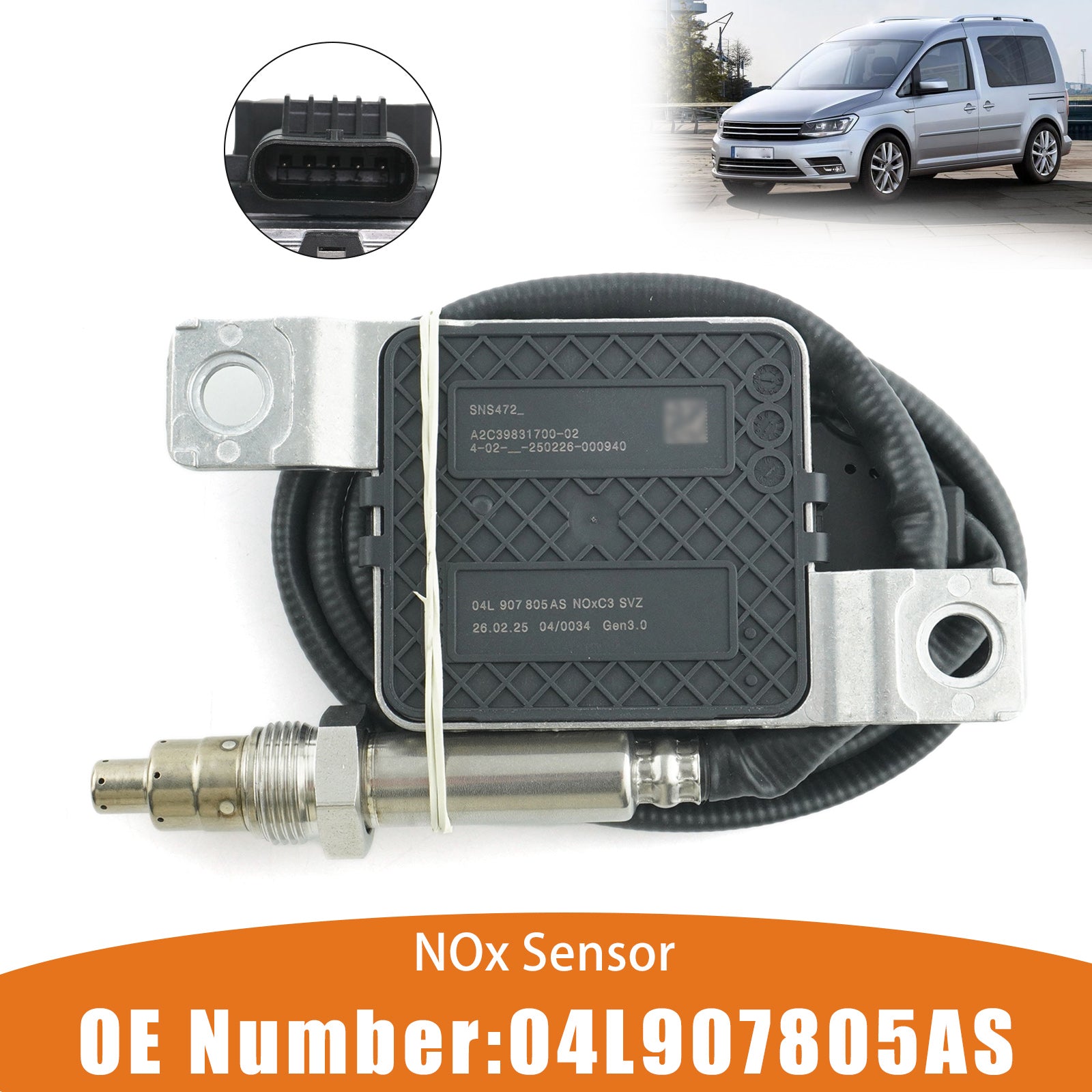 Nitrogen Oxide NOx Sensor 04L907805AS For VW Caddy 2.0 TDI 2015-2020