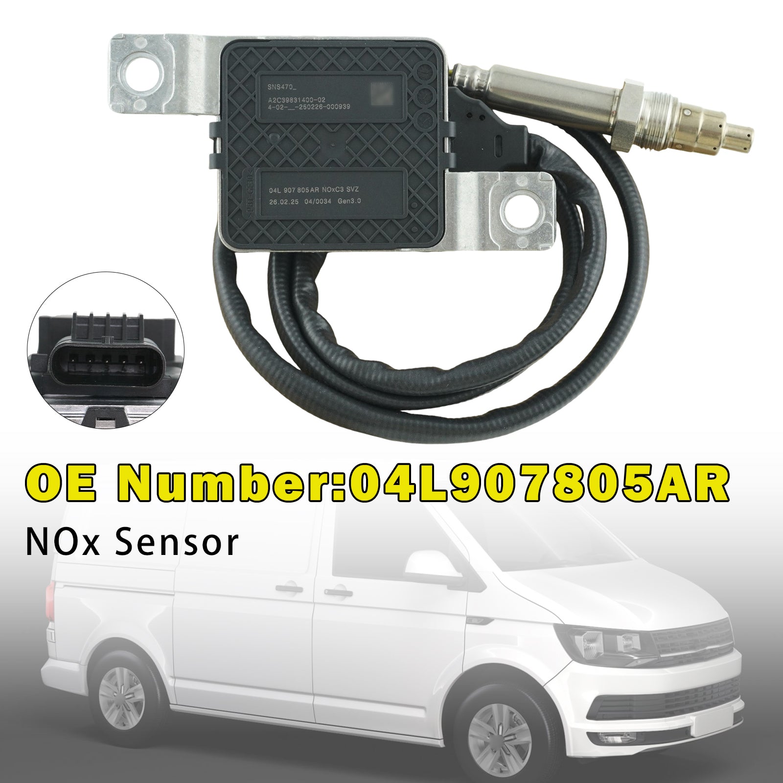 Nitrogen Oxide NOx Sensor 04L907805AR For VW Transporter Base Cab & Chassis 2018