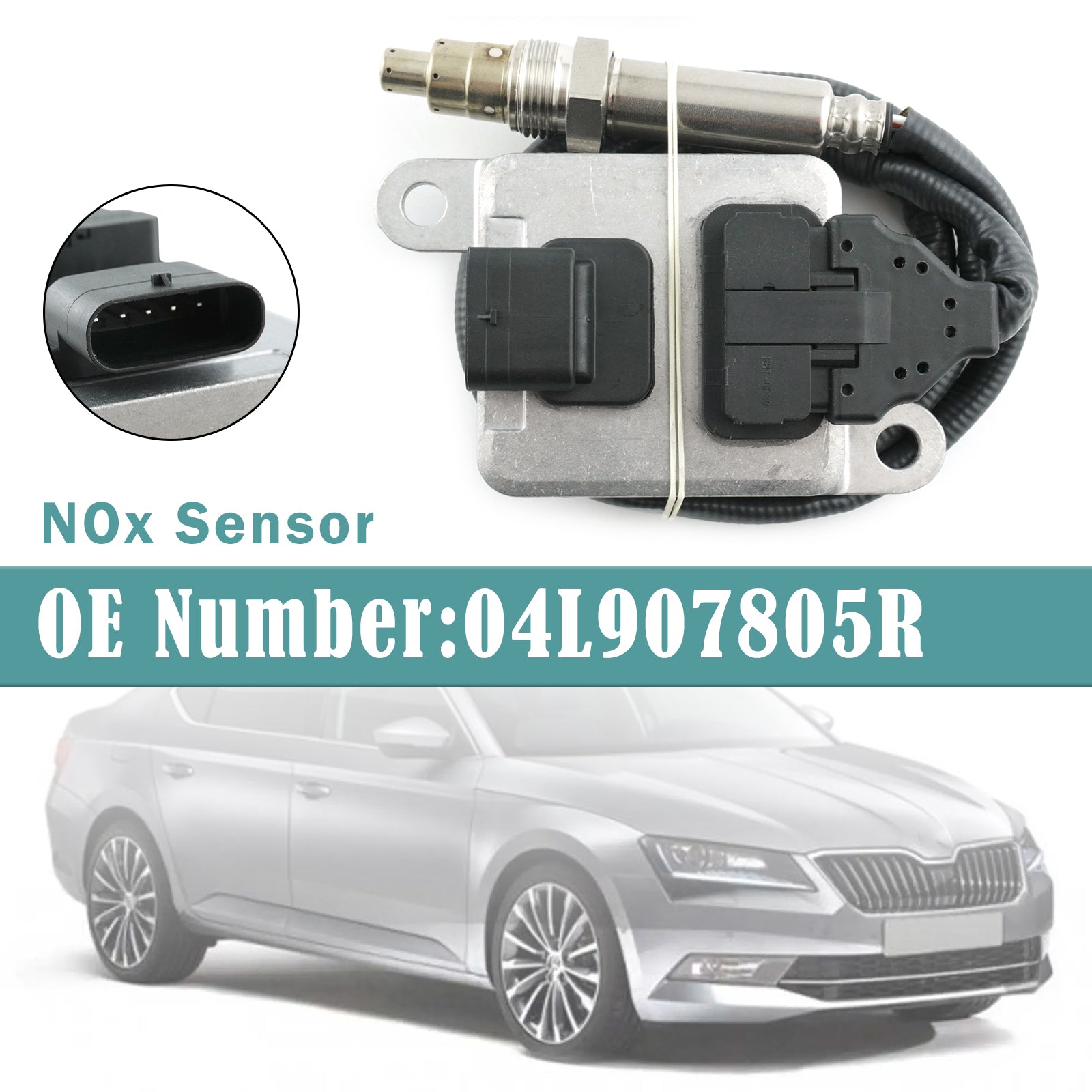 Nitrogen Oxide NOx Sensor 04L907805R 5WK97254 For Skoda SUPERB III VW PASSAT B8