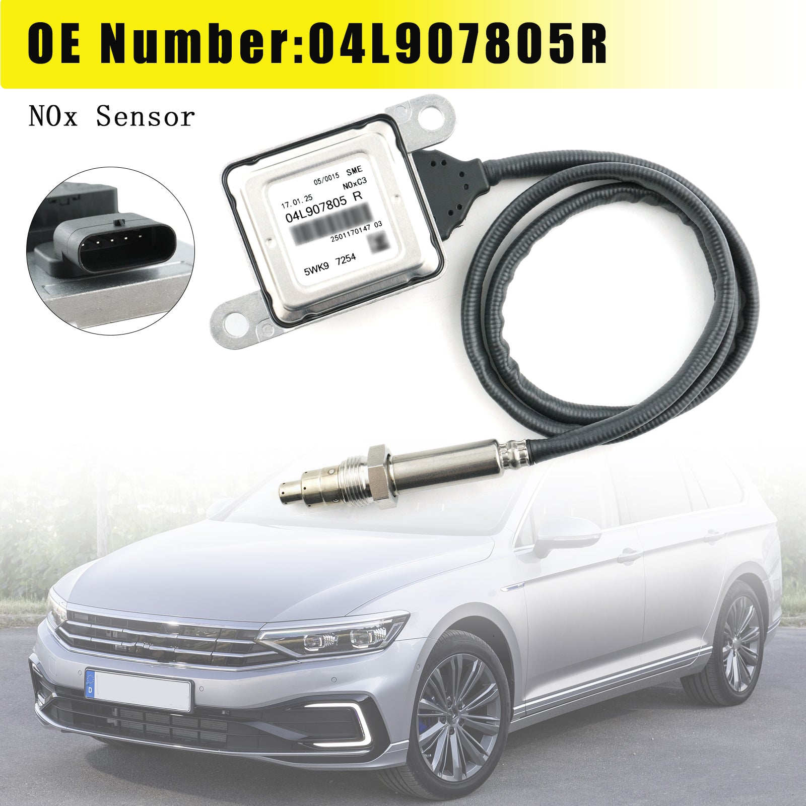 Nitrogen Oxide NOx Sensor 04L907805R 5WK97254 For Skoda SUPERB III VW PASSAT B8