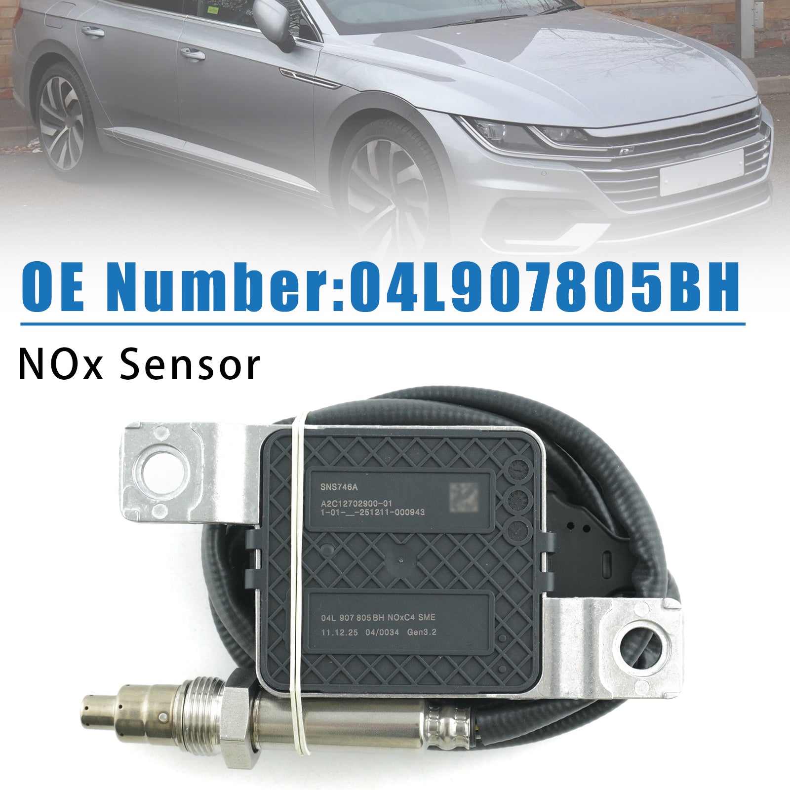 NOx Sensor 04L907805BH For VW Arteon Passat B8 Skoda Superb III 2.0 TDi