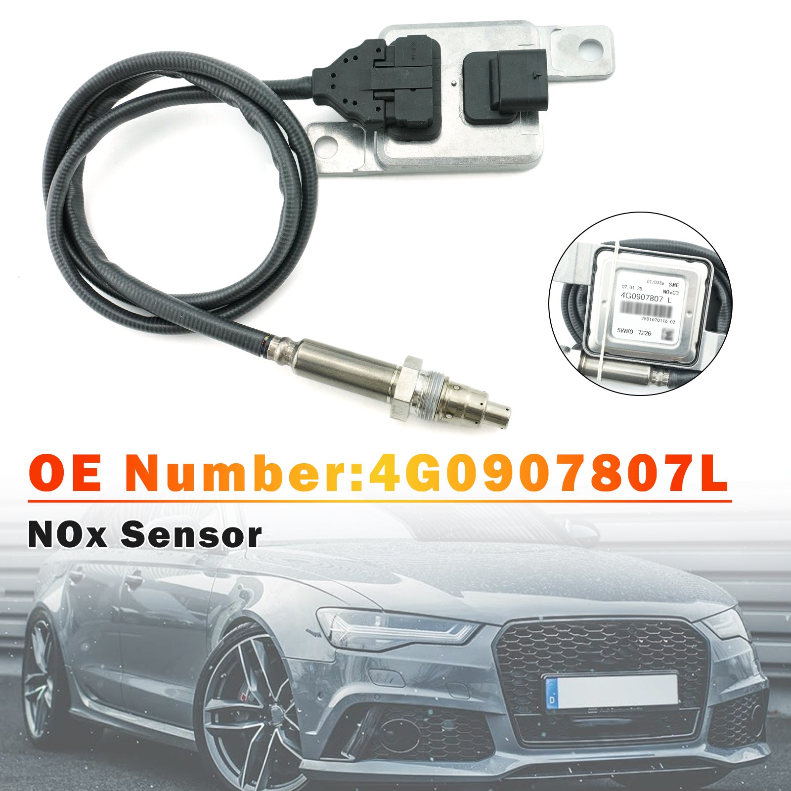 NOx Sensor 4G0907807L For AUDI A6 C7 2014-2018 A7 Sportback 2015-2018