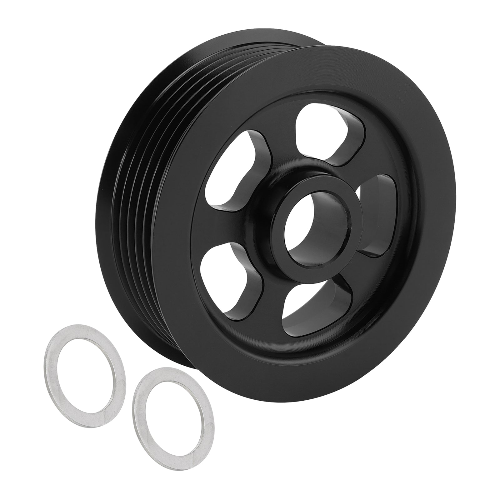 3" OD Overdrive Alternator Pulley 6 Rib Billet Aluminum For LS1 LS2 LS3 LS6