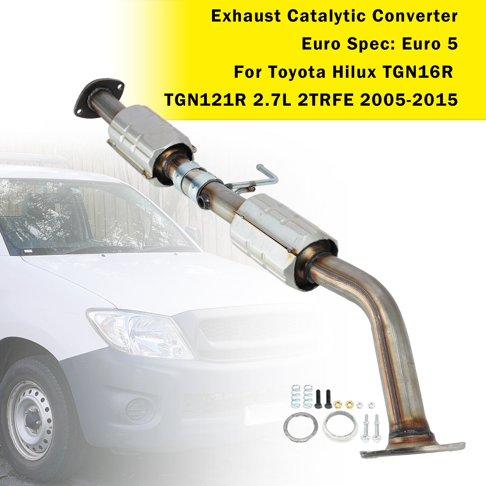 Catalytic Converter For Toyota Hilux TGN16R TGN121R 2.7L 2TRFE 2005-2015