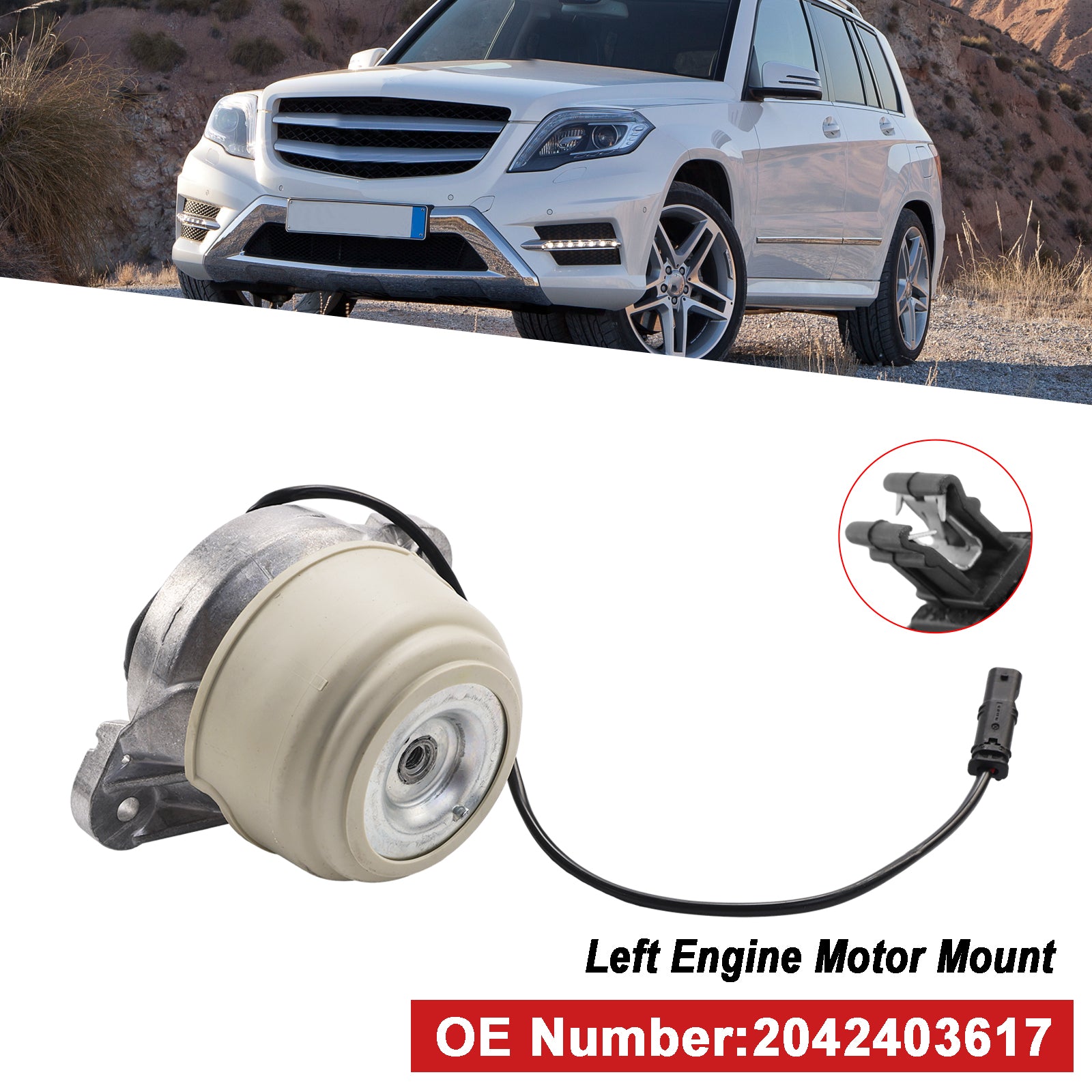 Left Engine Motor Mount 2042403617 For Mercedes-Benz GLK250 2013-2015