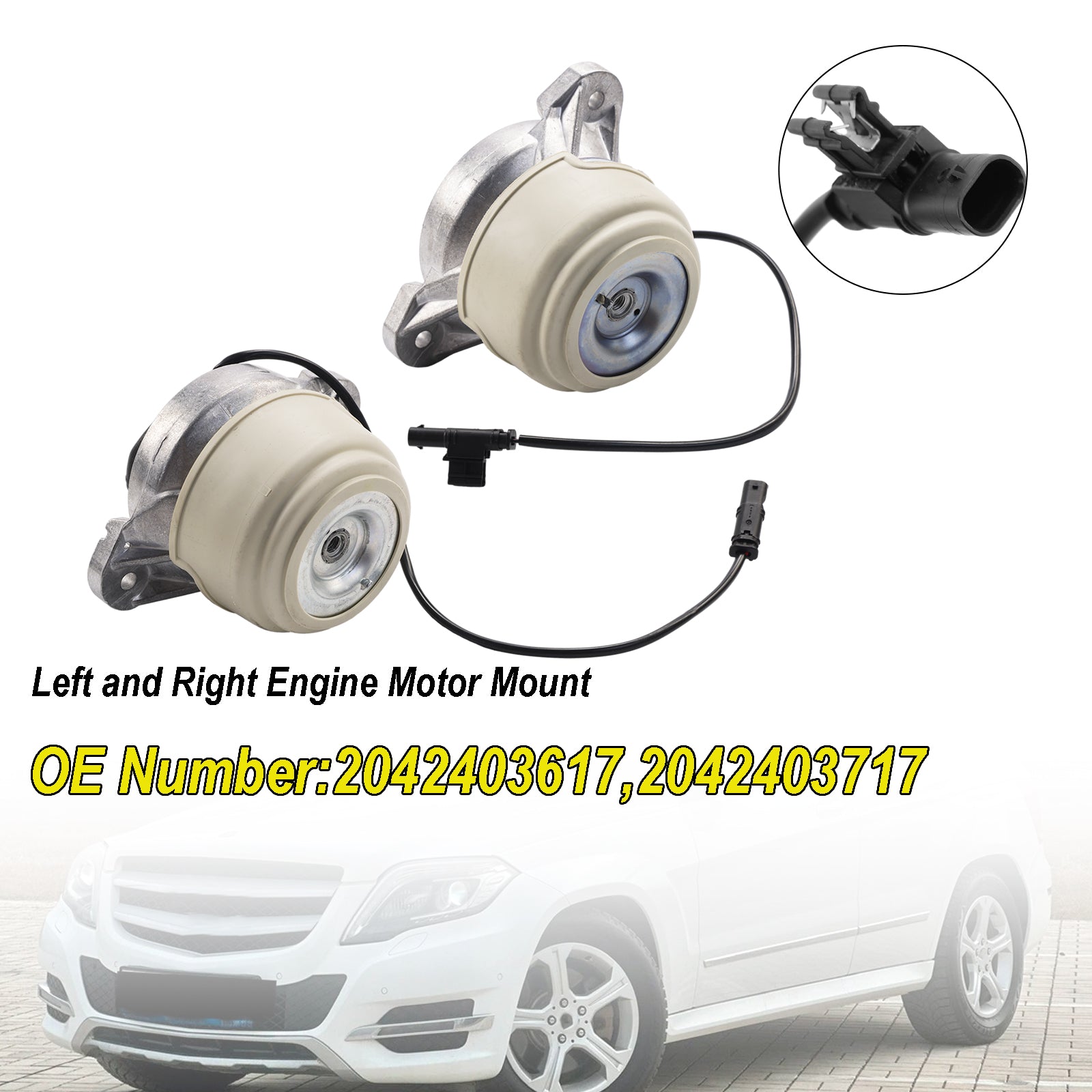 Left Right Engine Mount 2042403617 2042403717 For Mercedes-Benz GLK250 2013-2015