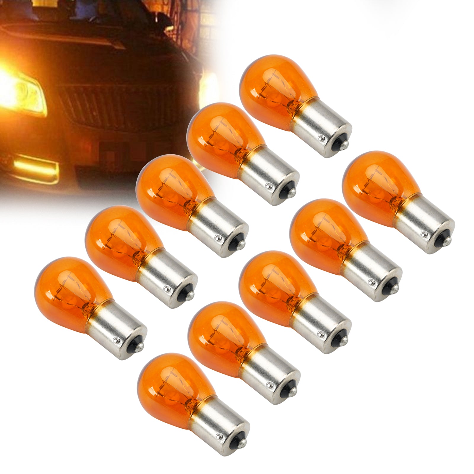 Car Light Halogen Amber Signal Bulb PY21W 7510TSP 24V 21W BAU15S For OSRAM