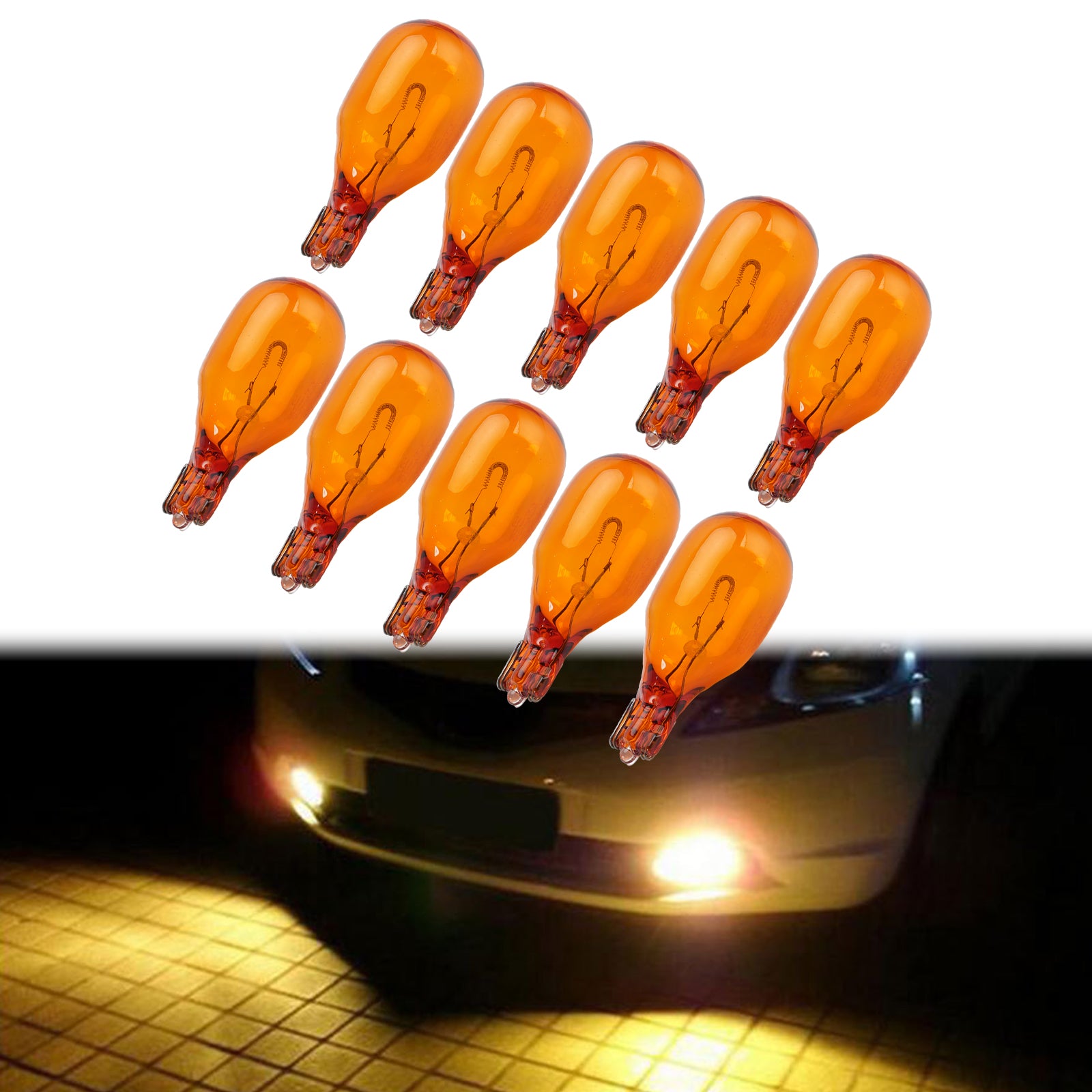 10Pcs Car Light Halogen Amber Signal Bulb WY16W 921NA 12V 16W For OSRAM