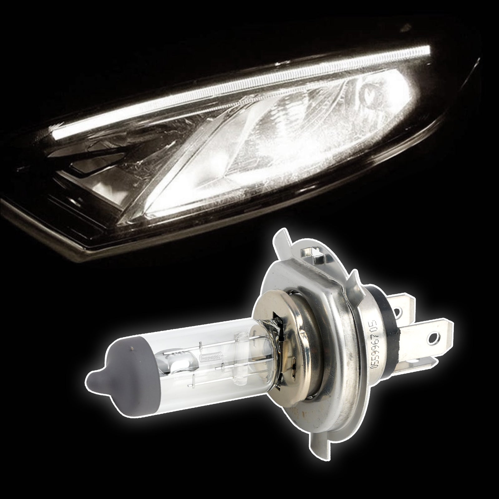 Car Light Standard Halogen Headlight Bulb H4 50440U 12V 60/55W P43T For GE