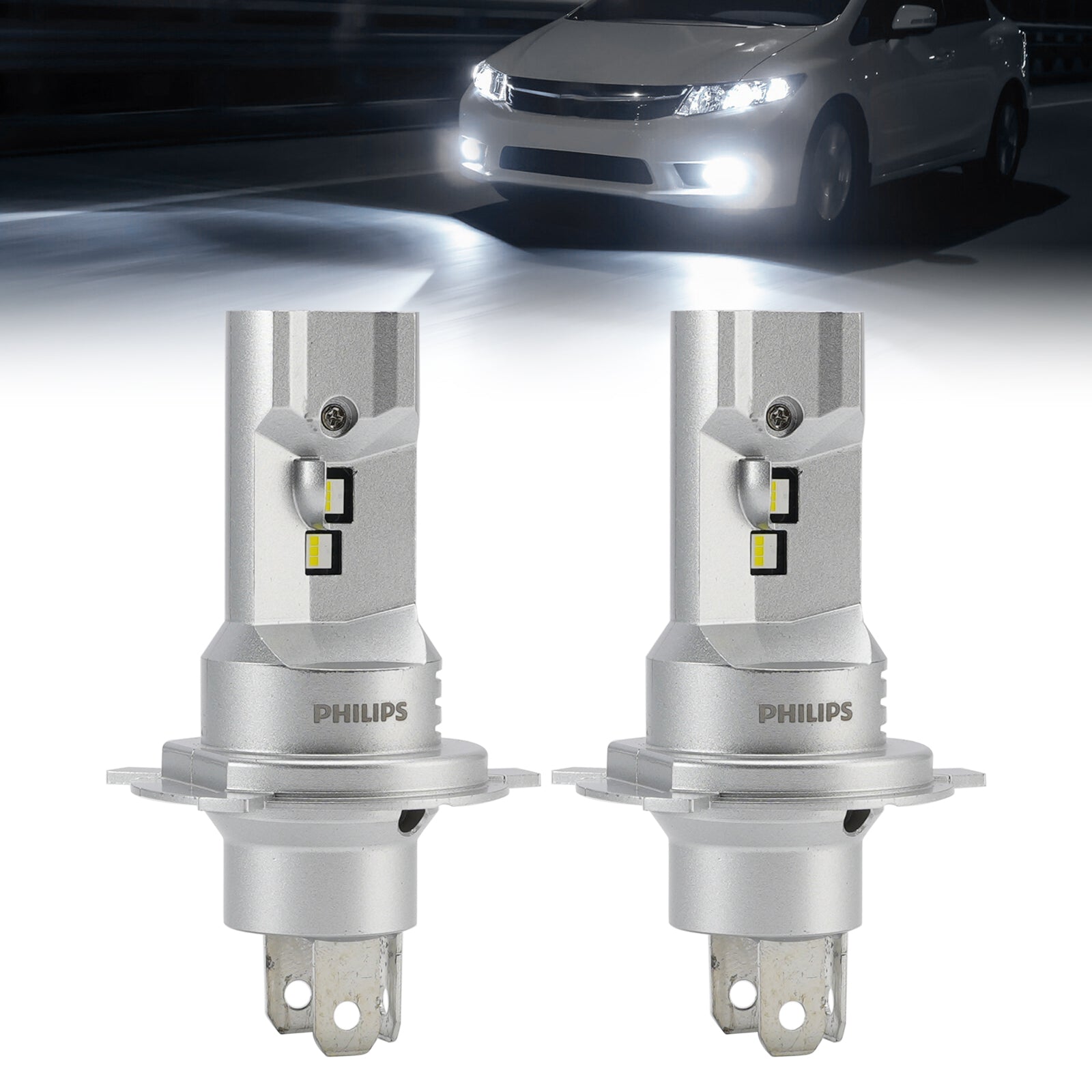 Car Light LED X-tremeUltinon H4 11342U92X2 12/24V 18W 5800K For PHILIPS