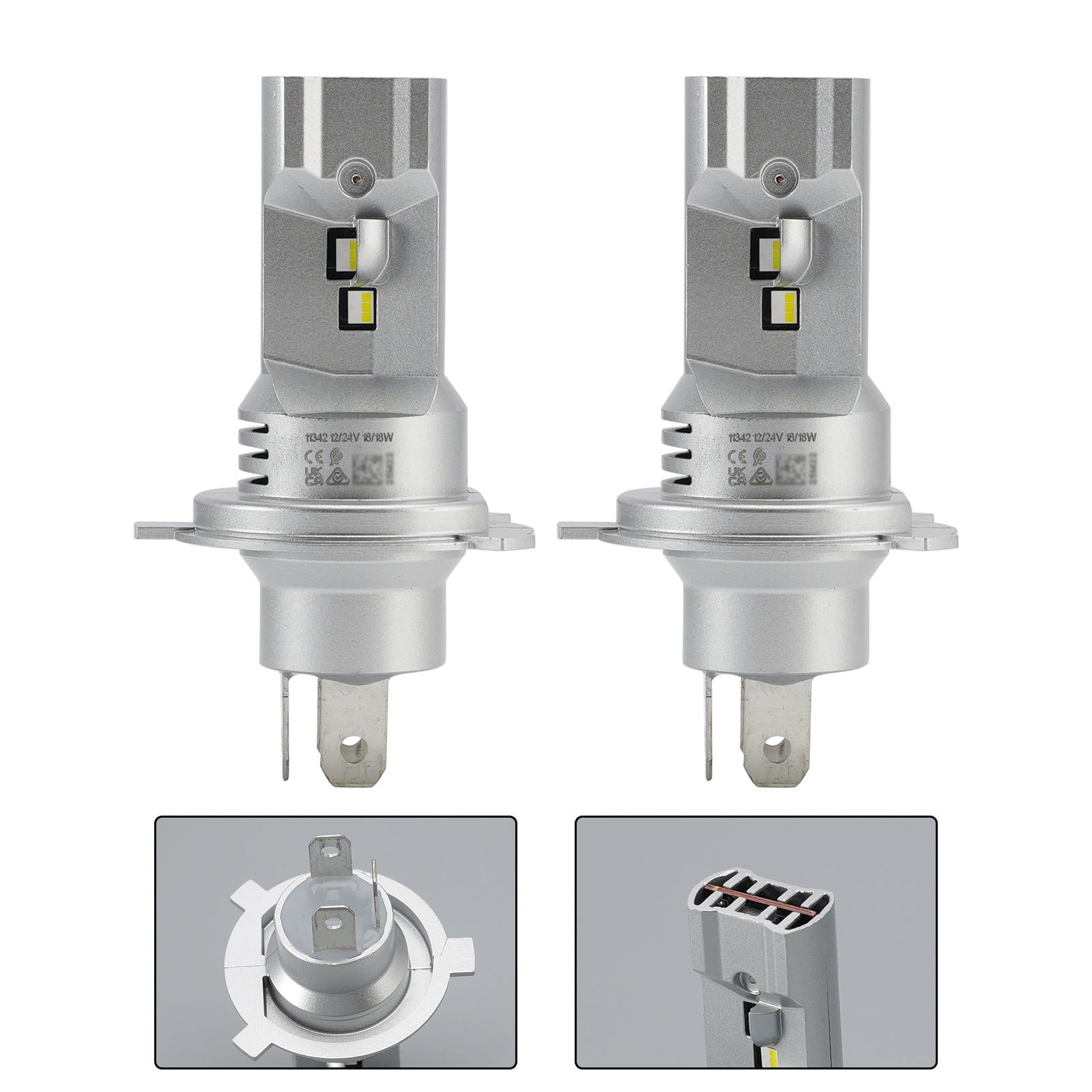 Car Light LED X-tremeUltinon H4 11342U92X2 12/24V 18W 5800K For PHILIPS
