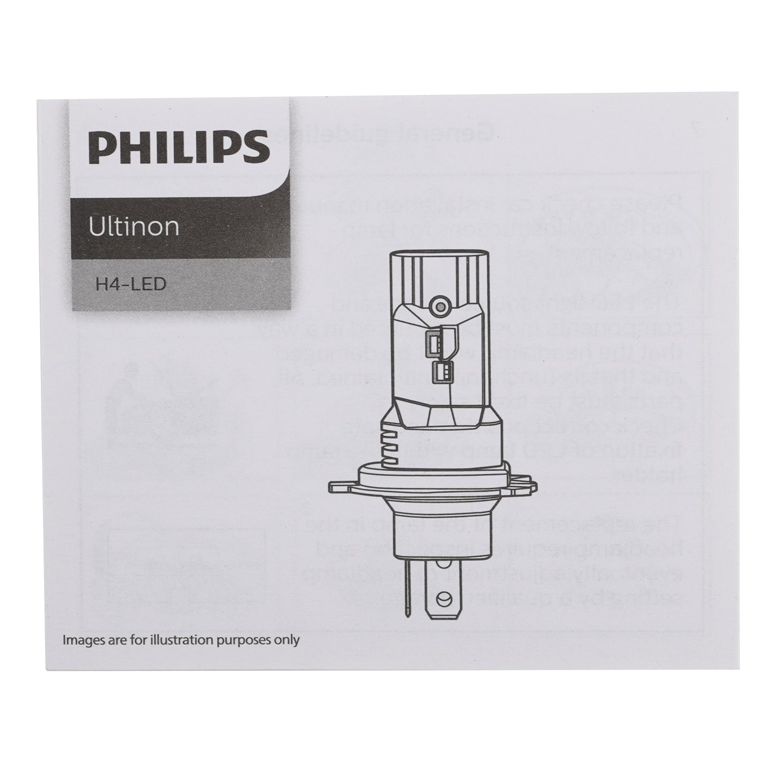 Car Light LED X-tremeUltinon H4 11342U92X2 12/24V 18W 5800K For PHILIPS