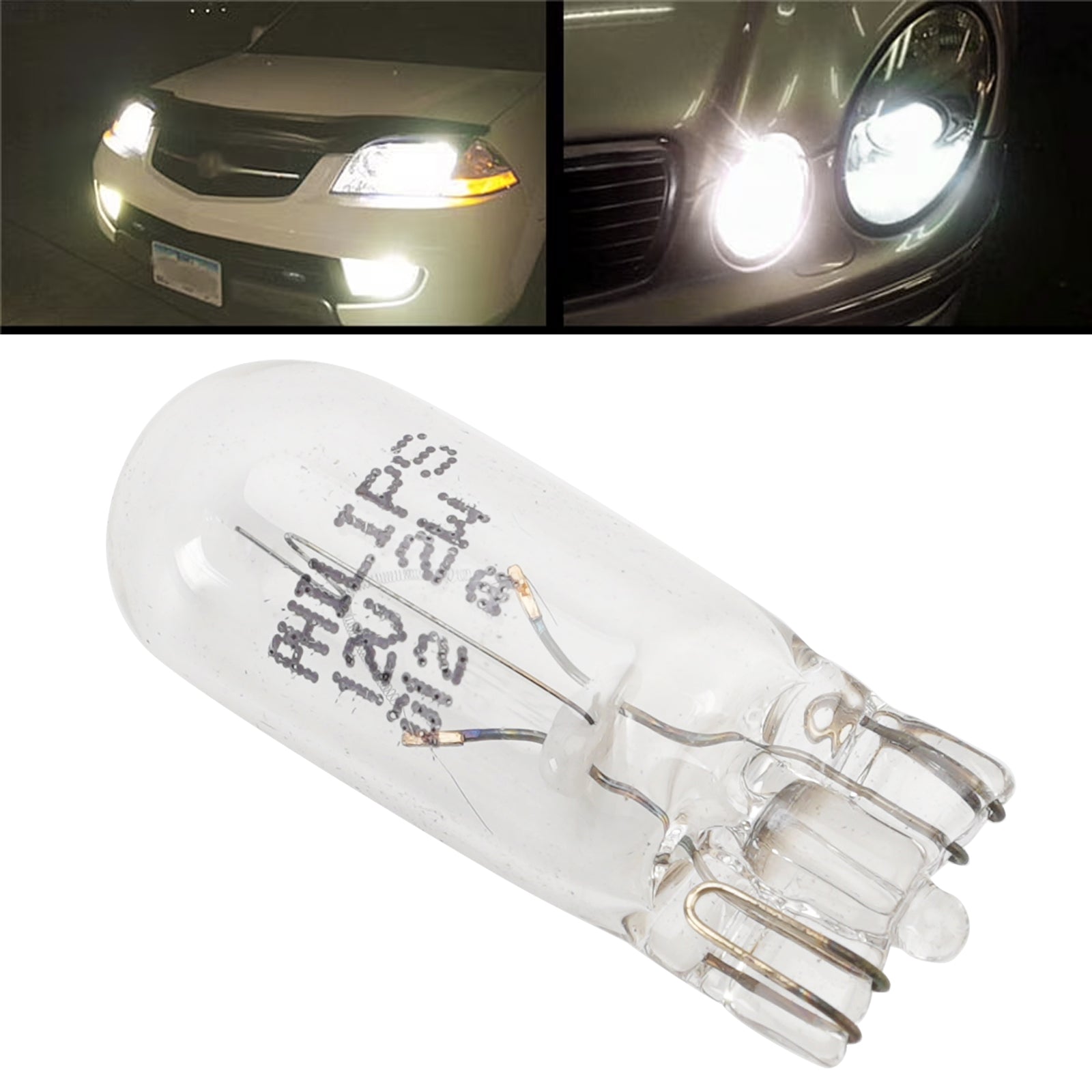 Car Light Halogen Auxiliary Lamp T10 W2W 12960 12V 2W For PHILIPS
