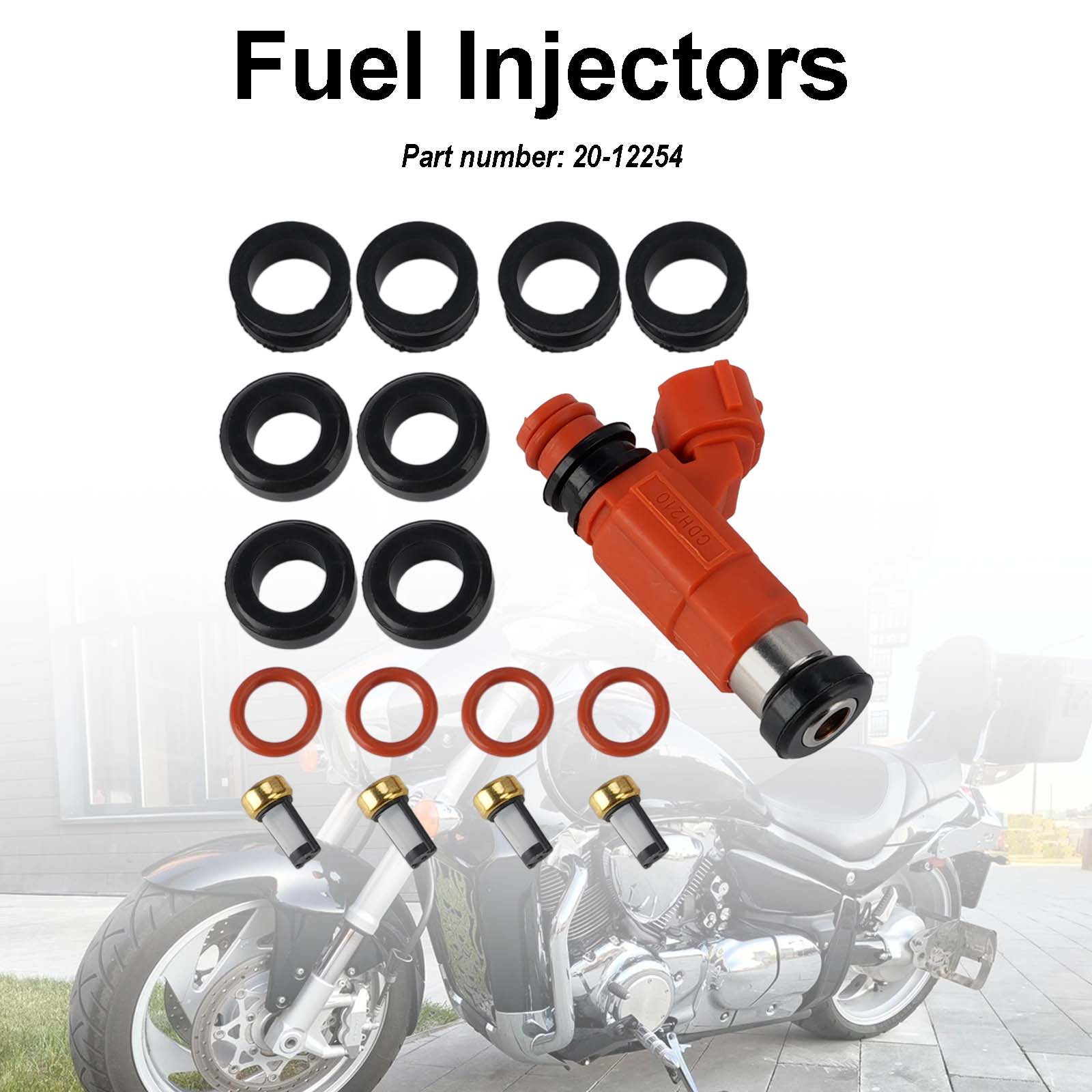 Fuel Injectors 20-12254 For Suzuki GSXR600 GSXR750 SV650 DL650 1800s