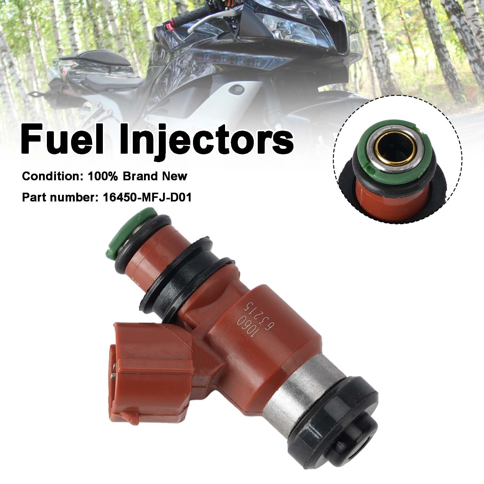 Fuel Injectors 16450-MFJ-D01 For Honda Rebel 500 17-24 CB500 CBR600RR