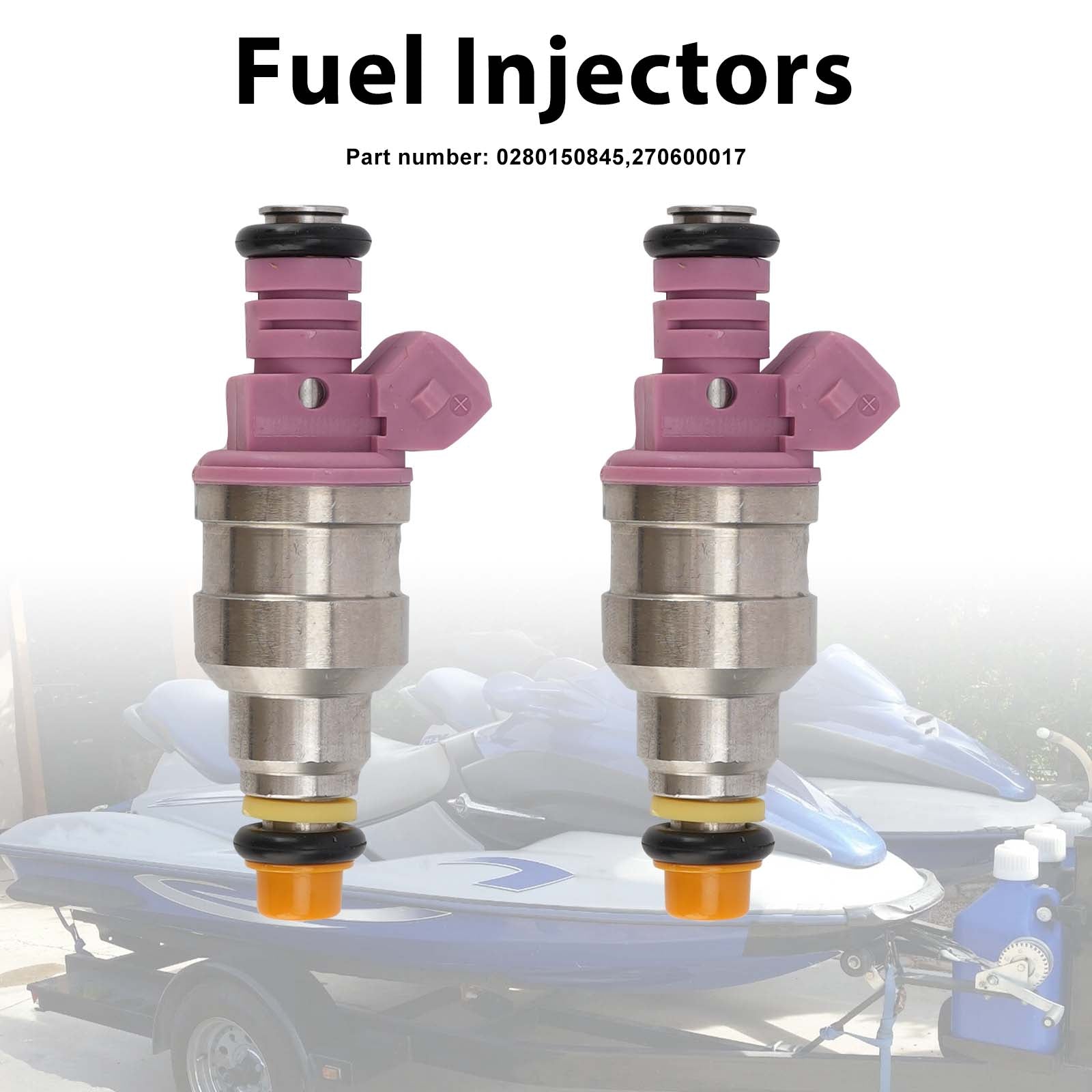 2PC 270600017 Fuel Injectors 0280150845 For Sea-doo 787 RFI 800 GTX GSX