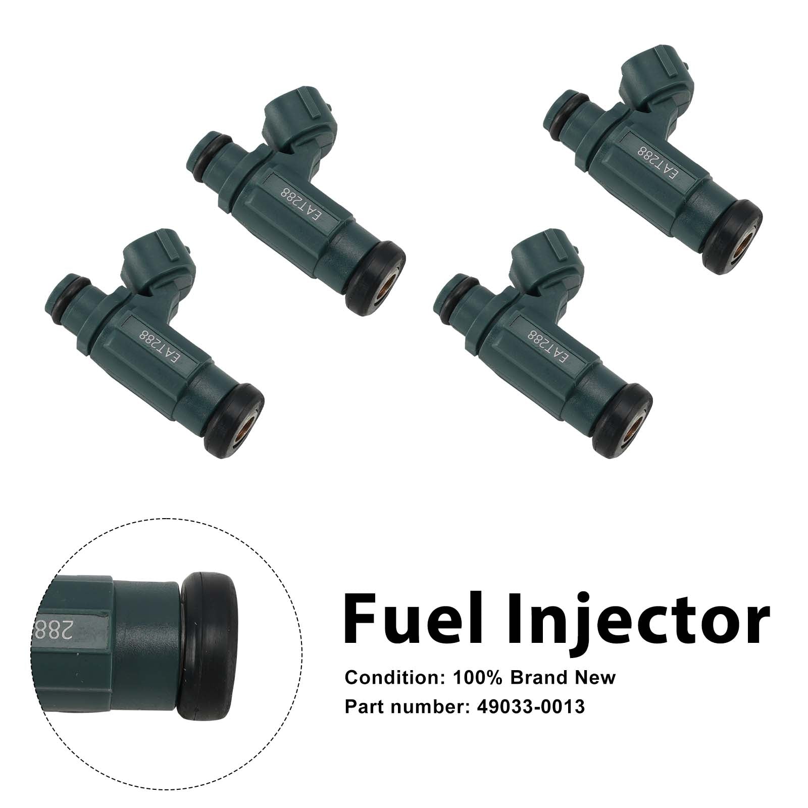4PC Fuel Injectors 49033-0013 For Kawasaki Ninja ZX600 ZX6R Z750 2007-2012