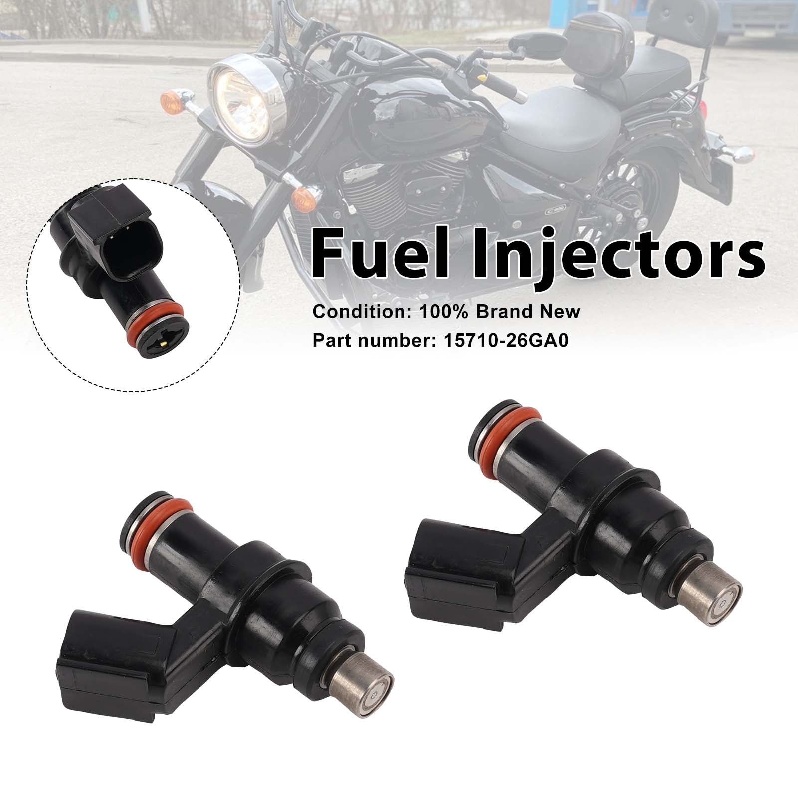 2PC Fuel Injectors 15710-26GA0 For Suzuki BOULEVARD C50 C50T M50 2007-2012