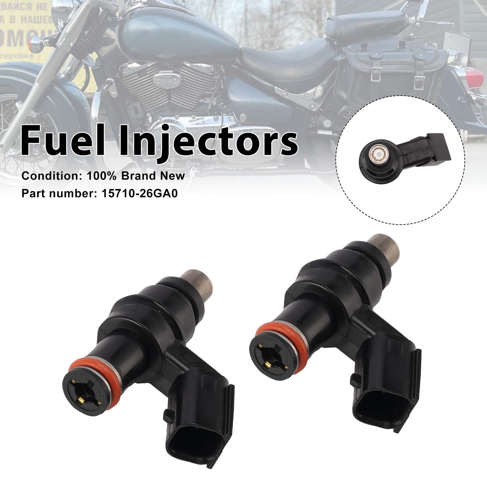 2PC Fuel Injectors 15710-26GA0 For Suzuki BOULEVARD C50 C50T M50 2007-2012