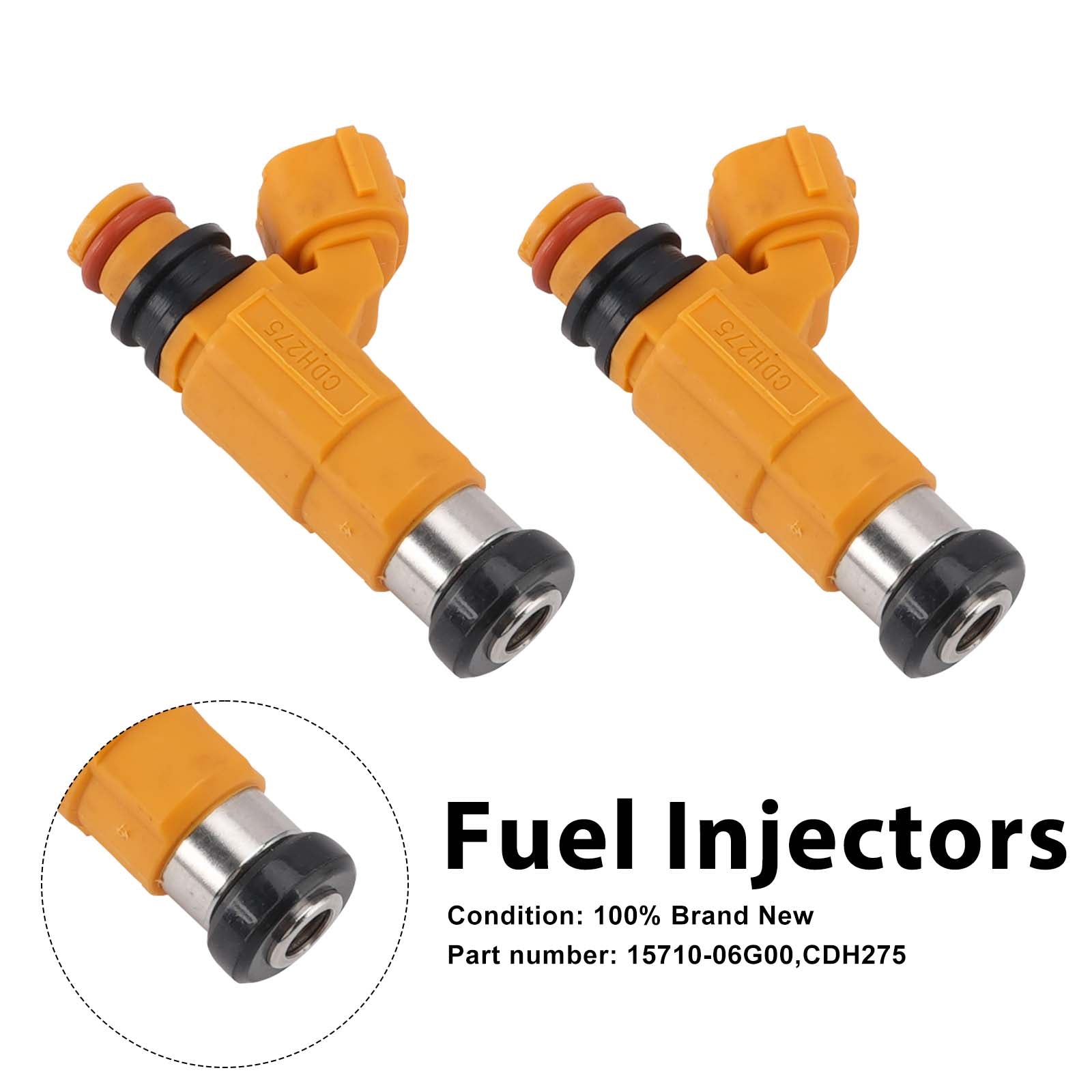 2PC CDH275 Fuel Injectors 15710-06G00 For Suzuki V-STROM DL1000 02-12