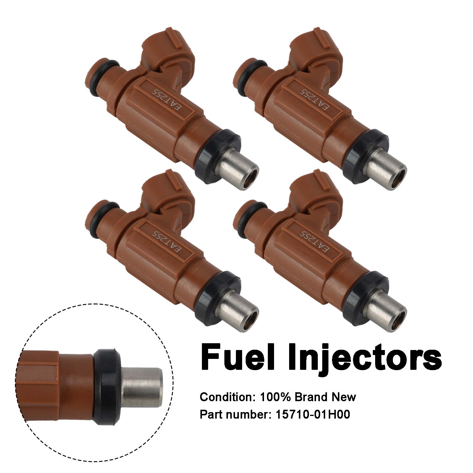 4PC Fuel Injectors 15710-01H00 For SUZUKI GSXR600 GSXR750 2006-2007