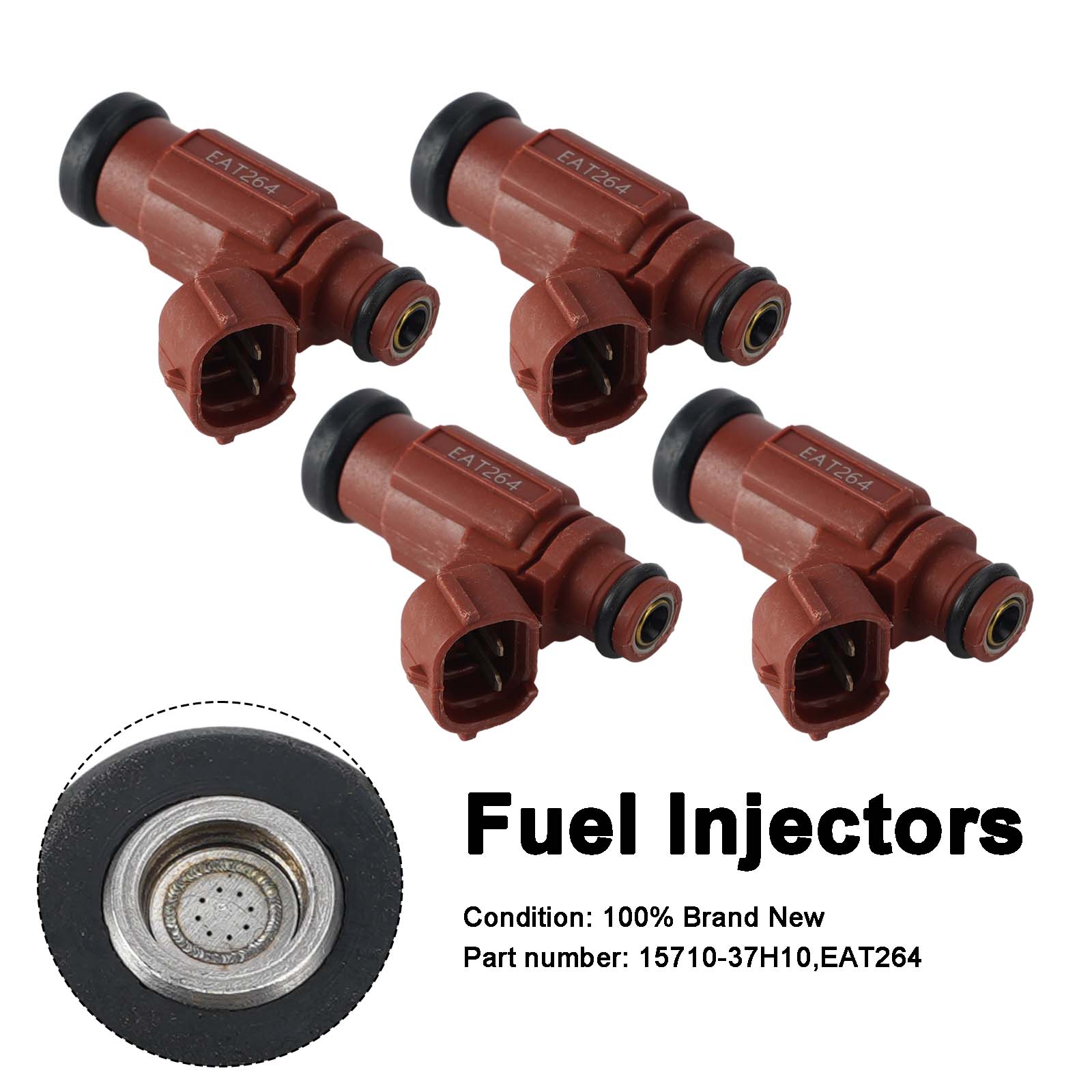 4PC EAT264 Fuel Injectors 15710-37H10 For Suzuki GSX-R600 GSX-R750 08-09