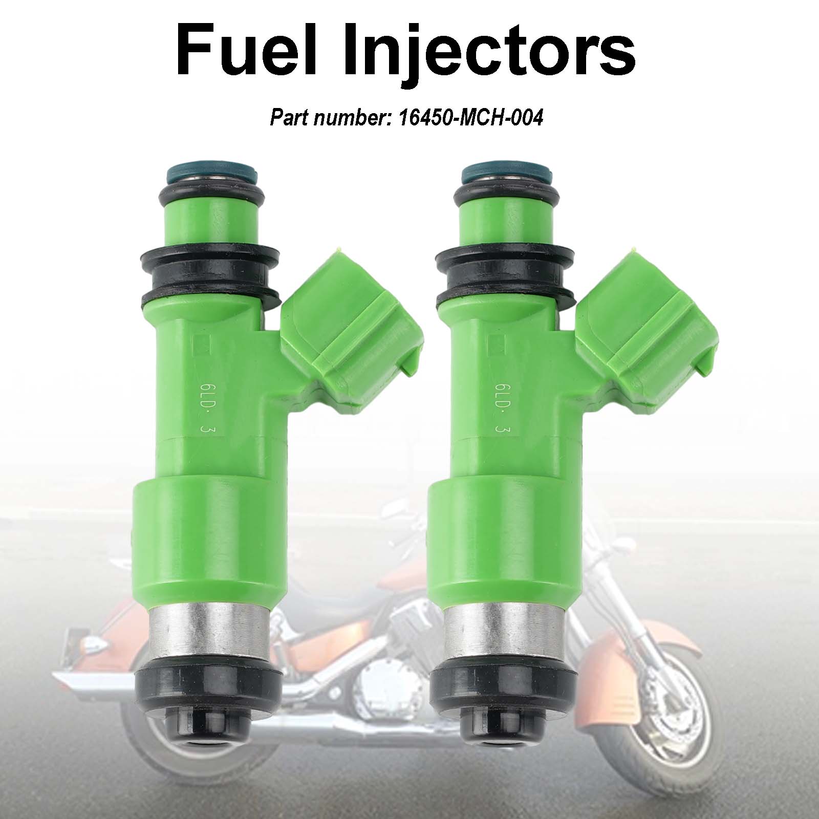 2PC Fuel Injectors 16450-MCH-004 For Honda VTX1800 VTX1800C R S/N/F/T