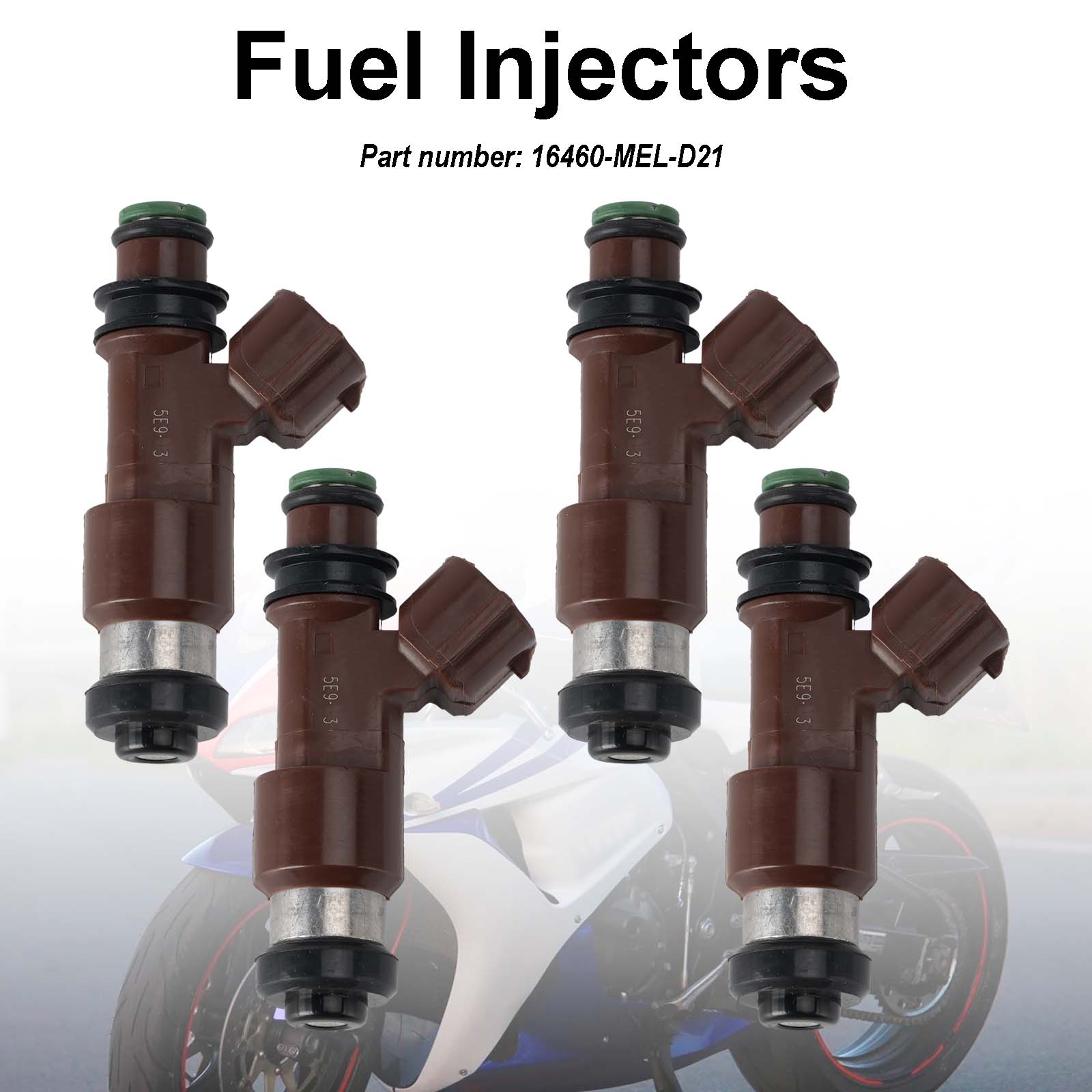 4PC Fuel Injectors 16460-MEL-D21 For Honda CBR1000RR 2006-2007