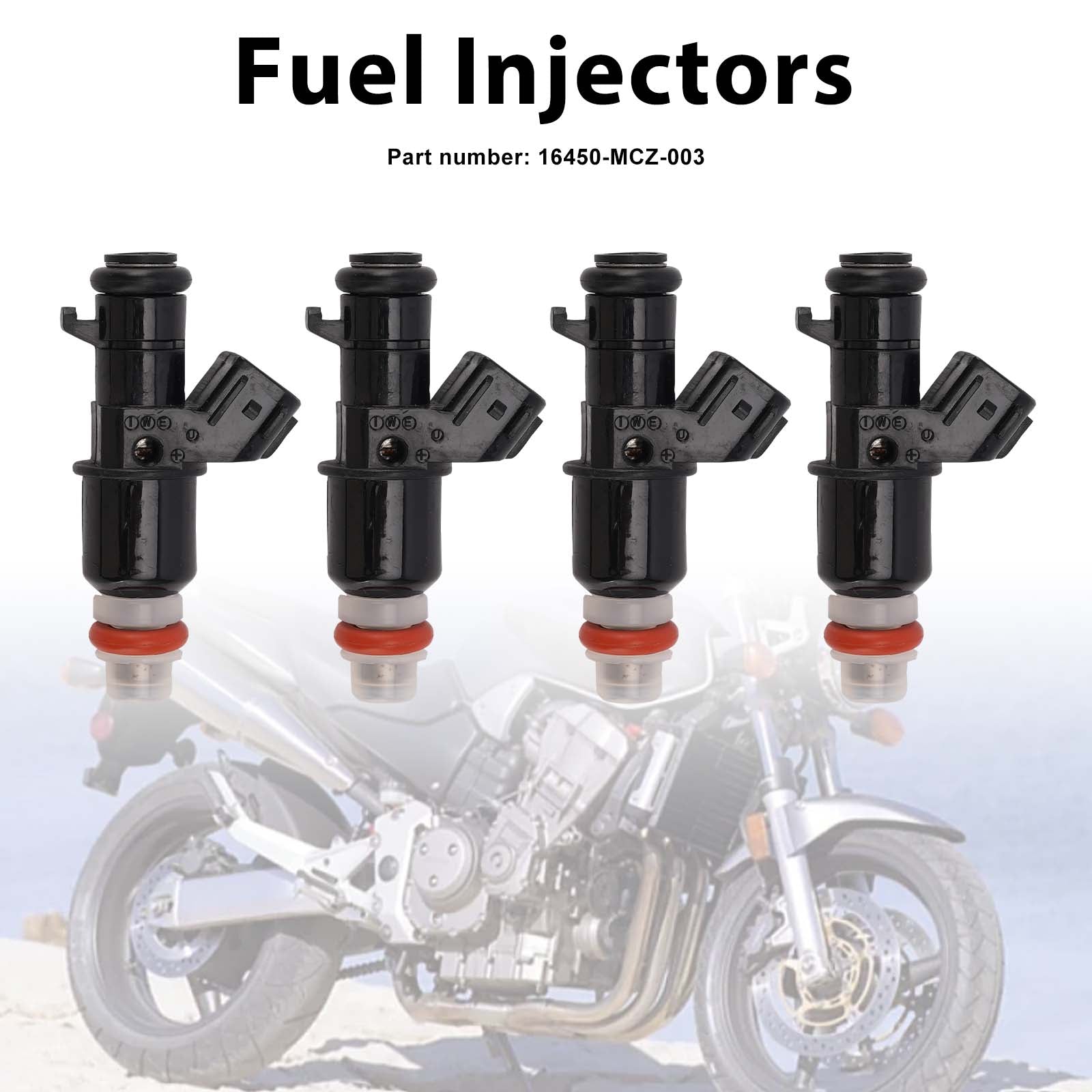 4PC Fuel Injectors 16450-MCZ-003 For Honda CB900F 919 2002-2007