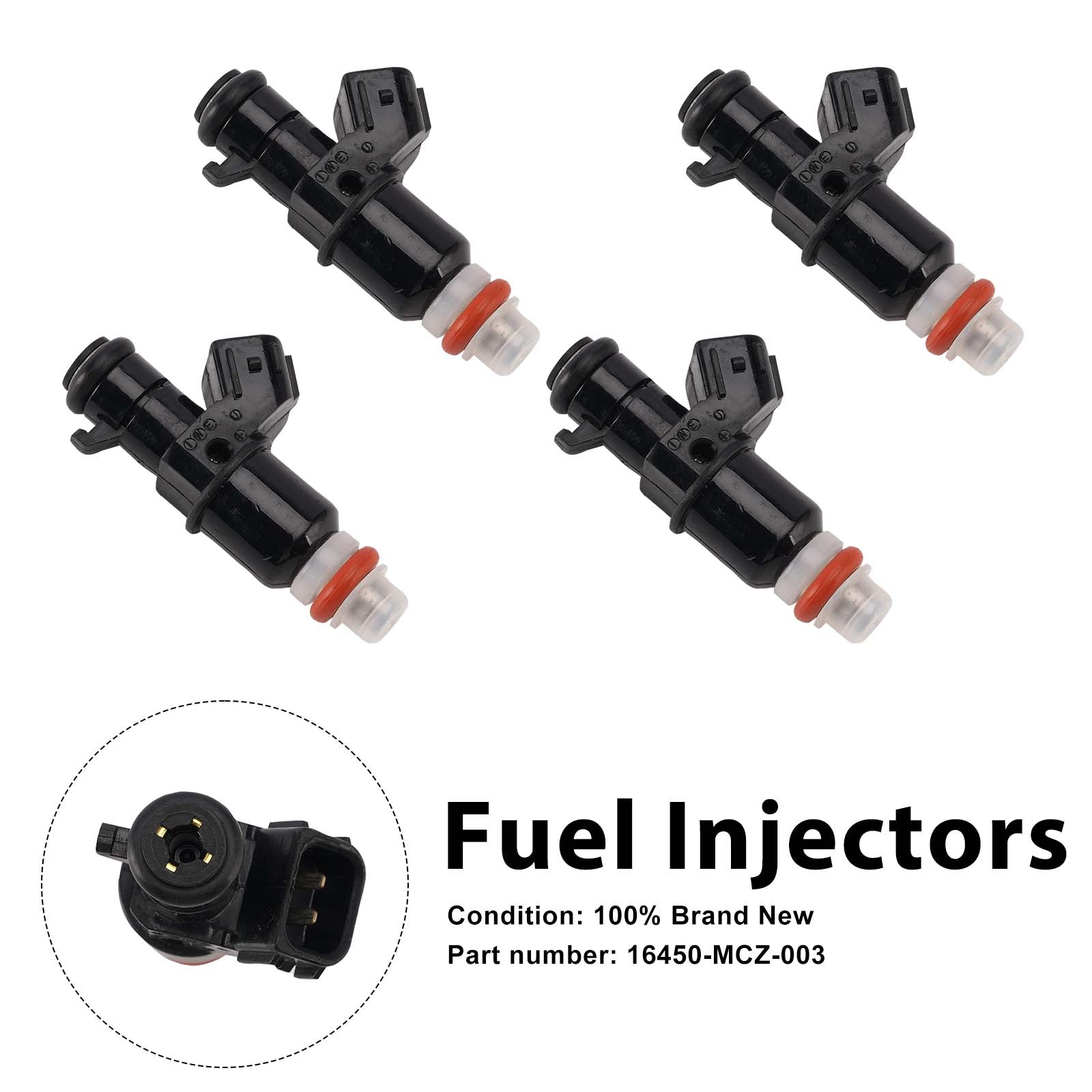 4PC Fuel Injectors 16450-MCZ-003 For Honda CB900F 919 2002-2007