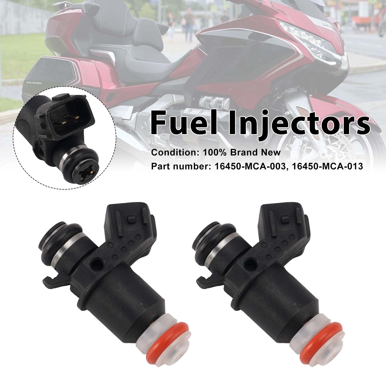 2PC 16450-MCA-013 Fuel Injectors 16450-MCA-003 For Honda Valkyrie 1800 GL1800 FSC600A