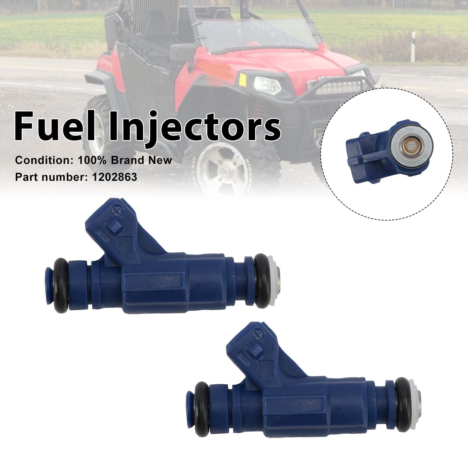 2PC Fuel Injectors 1202863 For Polaris RZR Ranger Sportsman EFI 700 800