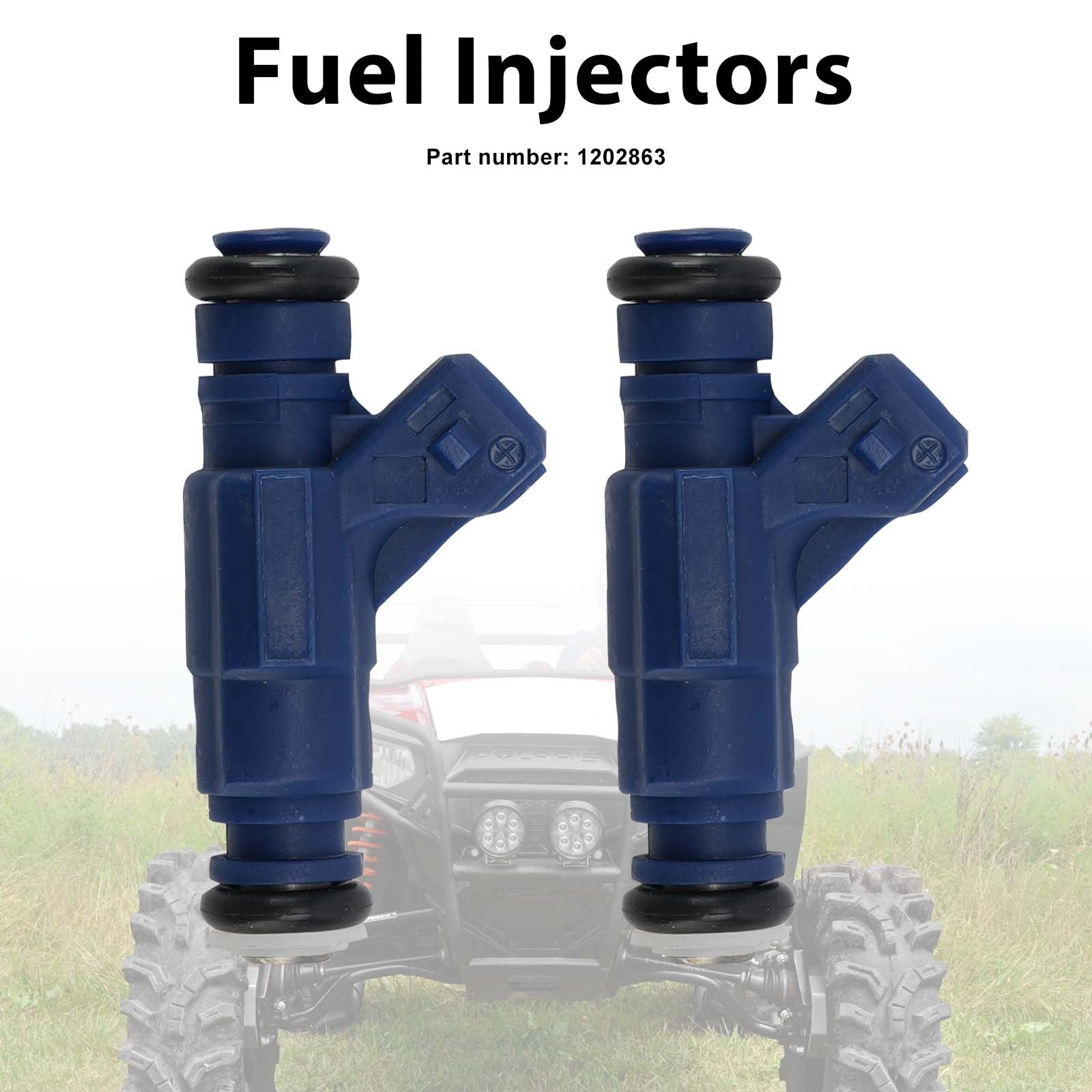 2PC Fuel Injectors 1202863 For Polaris RZR Ranger Sportsman EFI 700 800