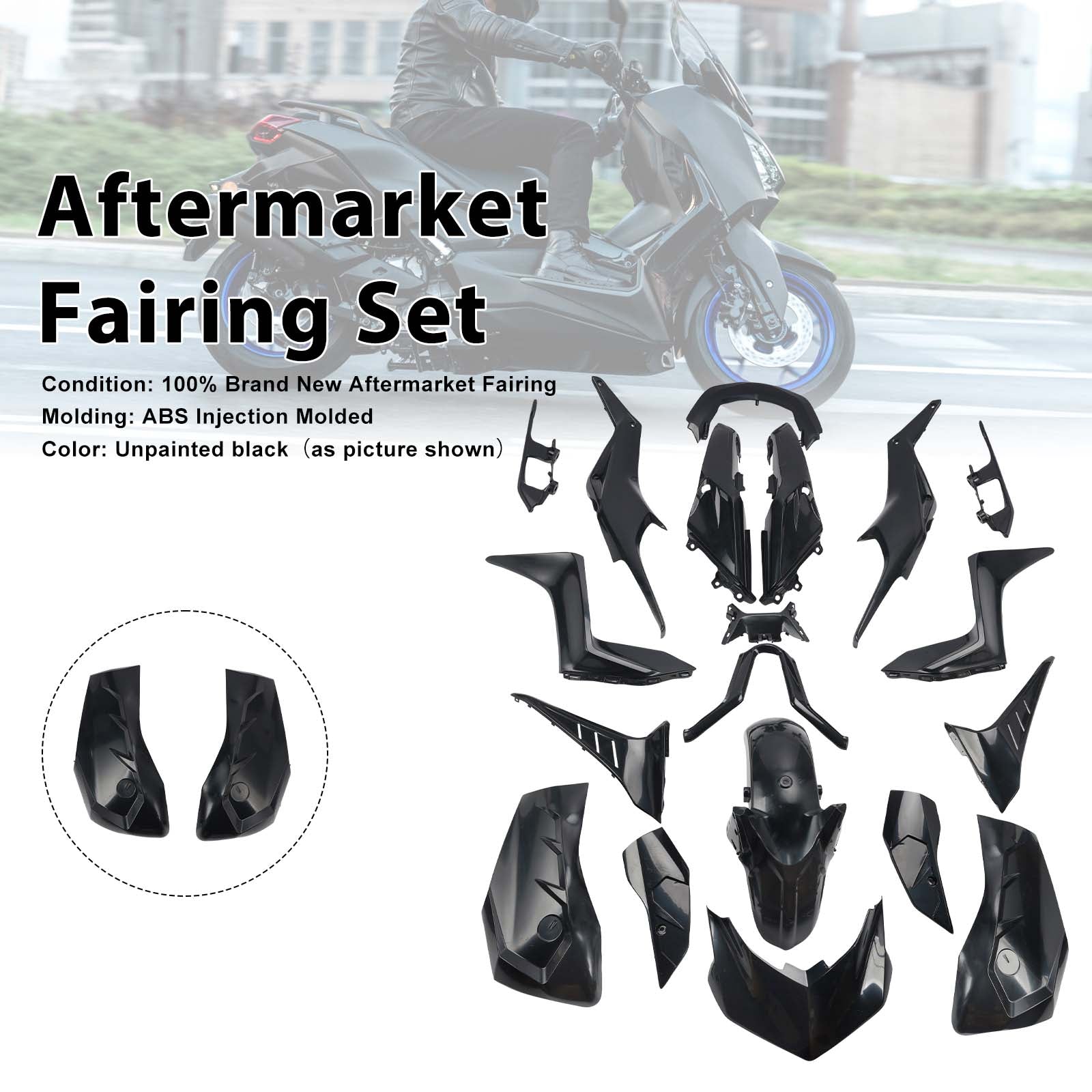 Bodywork Fairing Injection Unpainted For Yamaha X-MAX 300 XMAX300 25-26